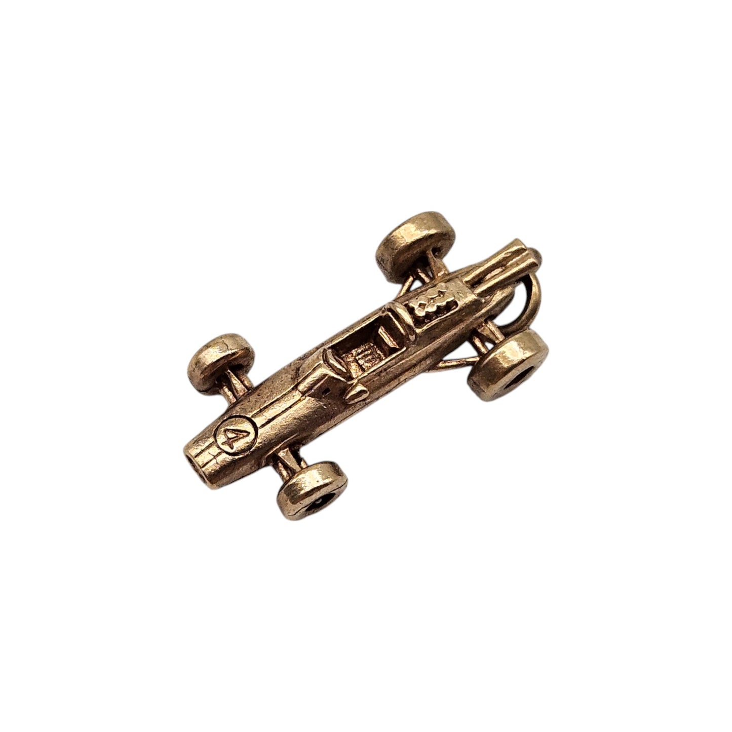 9ct 375 Yellow Gold F1 Car Charm 1971 L 2.1 cm 4.0 g.