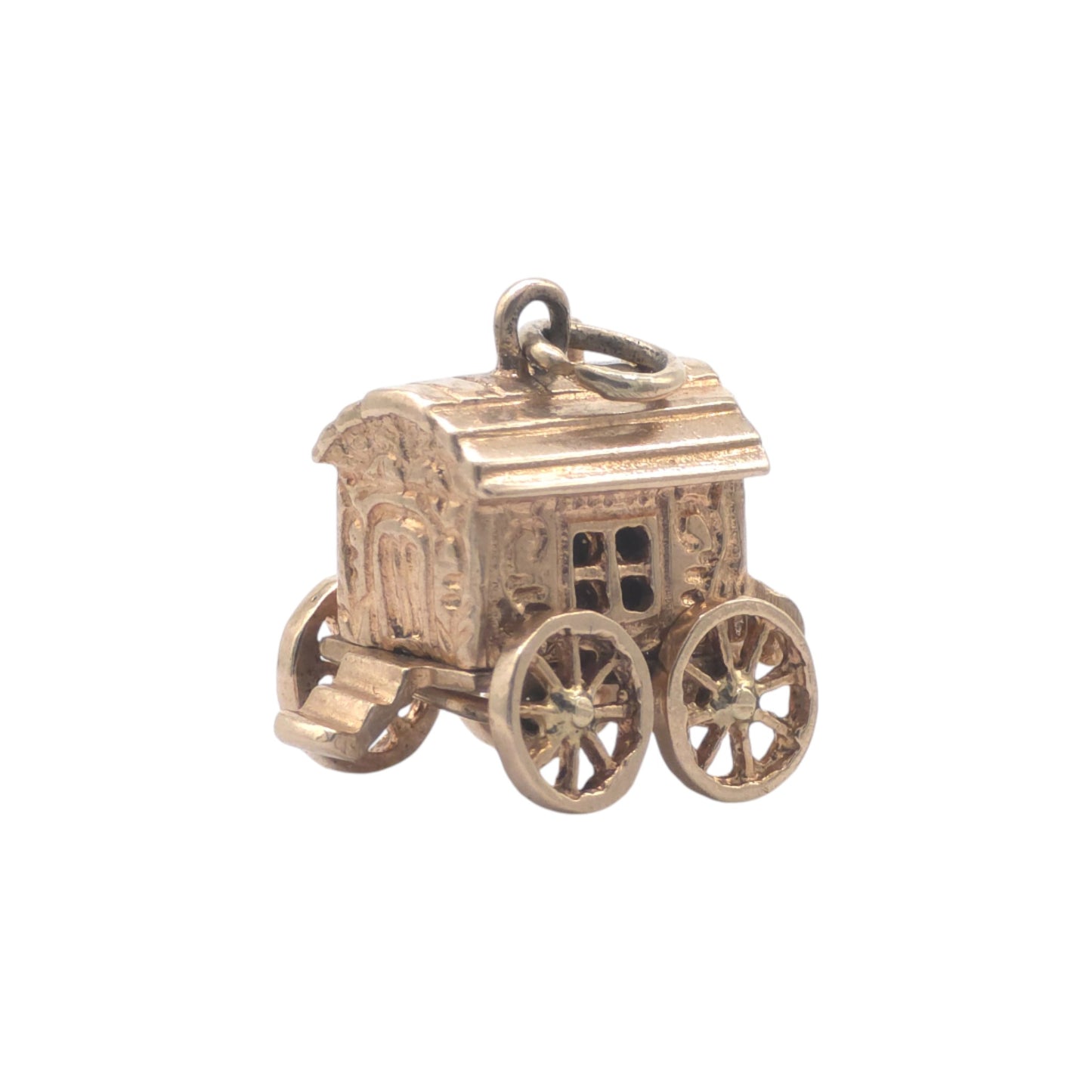 9ct 375 Yellow Gold Fortune Teller Opening Charm 1959 L 1.5 cm 4.0 g.