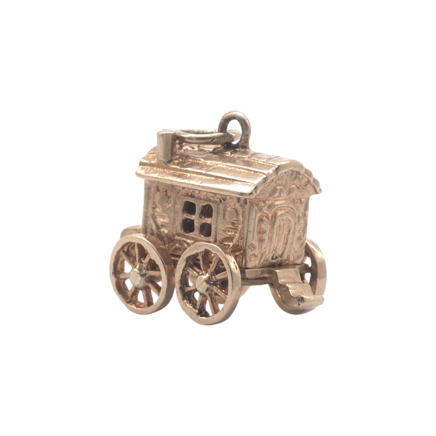 9ct 375 Yellow Gold Fortune Teller Opening Charm 1959 L 1.5 cm 4.0 g.
