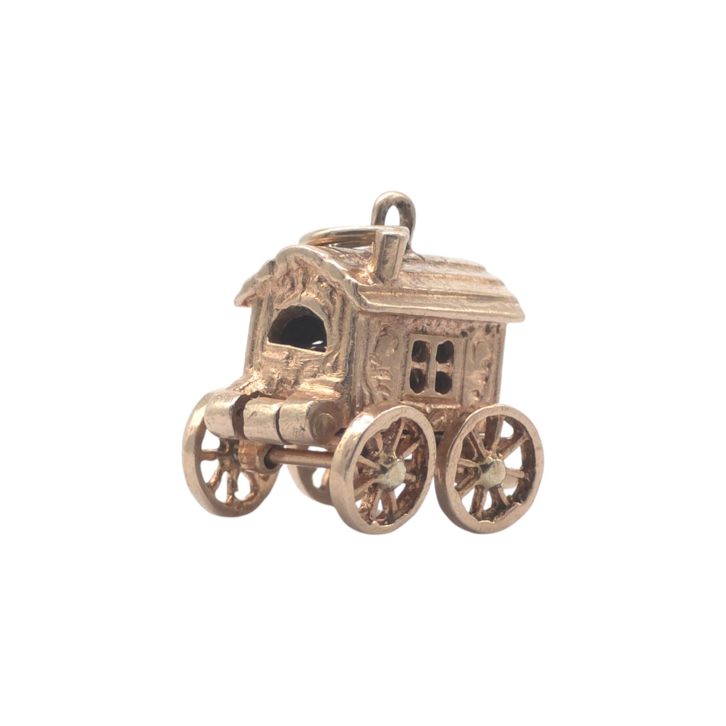 9ct 375 Yellow Gold Fortune Teller Opening Charm 1959 L 1.5 cm 4.0 g.
