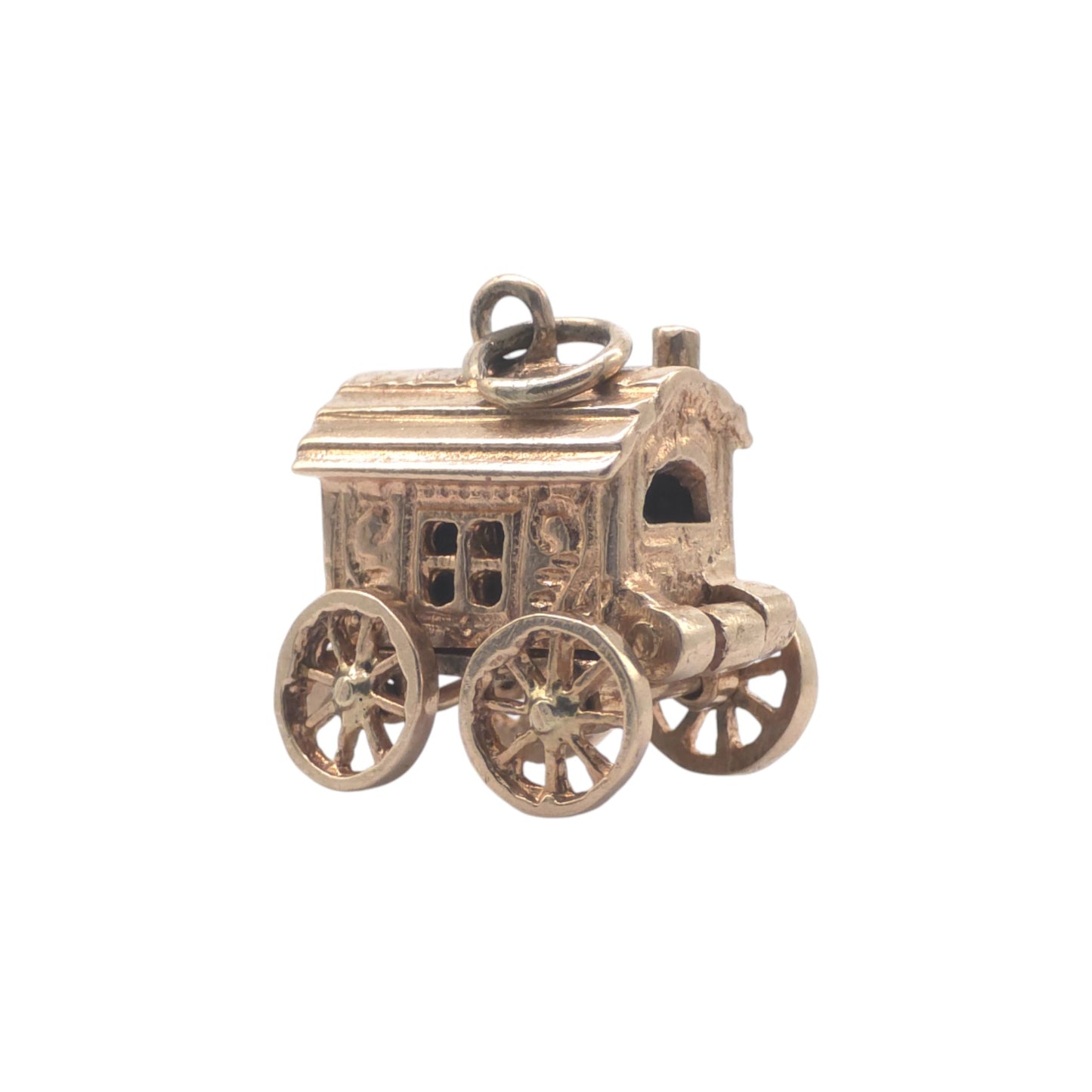 9ct 375 Yellow Gold Fortune Teller Opening Charm 1959 L 1.5 cm 4.0 g.