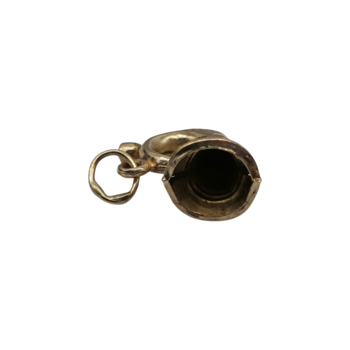 9ct 375 Yellow Gold French Horn Charm 1981 L 1.2 cm 0.5 g.