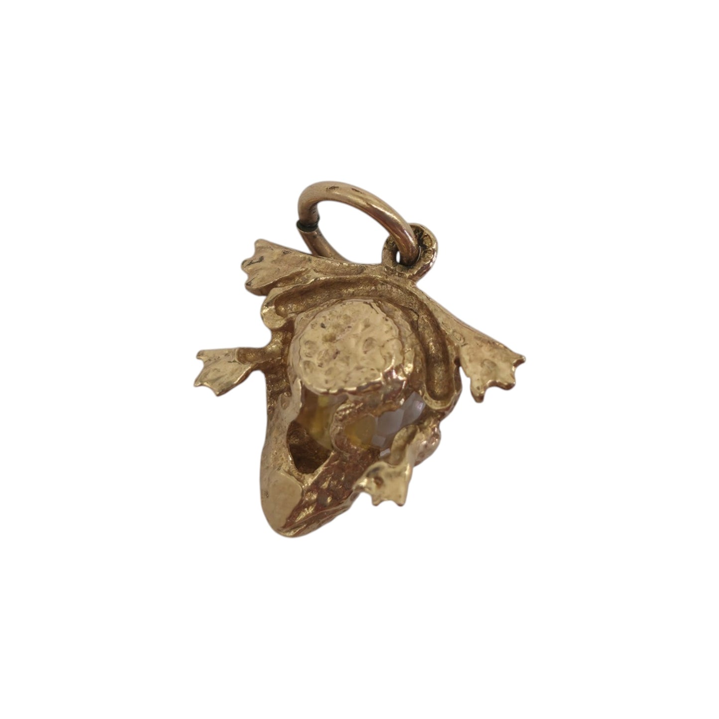 9ct 375 Yellow Gold Frog Charm c.1985 L 1.1 cm 1.3 g.