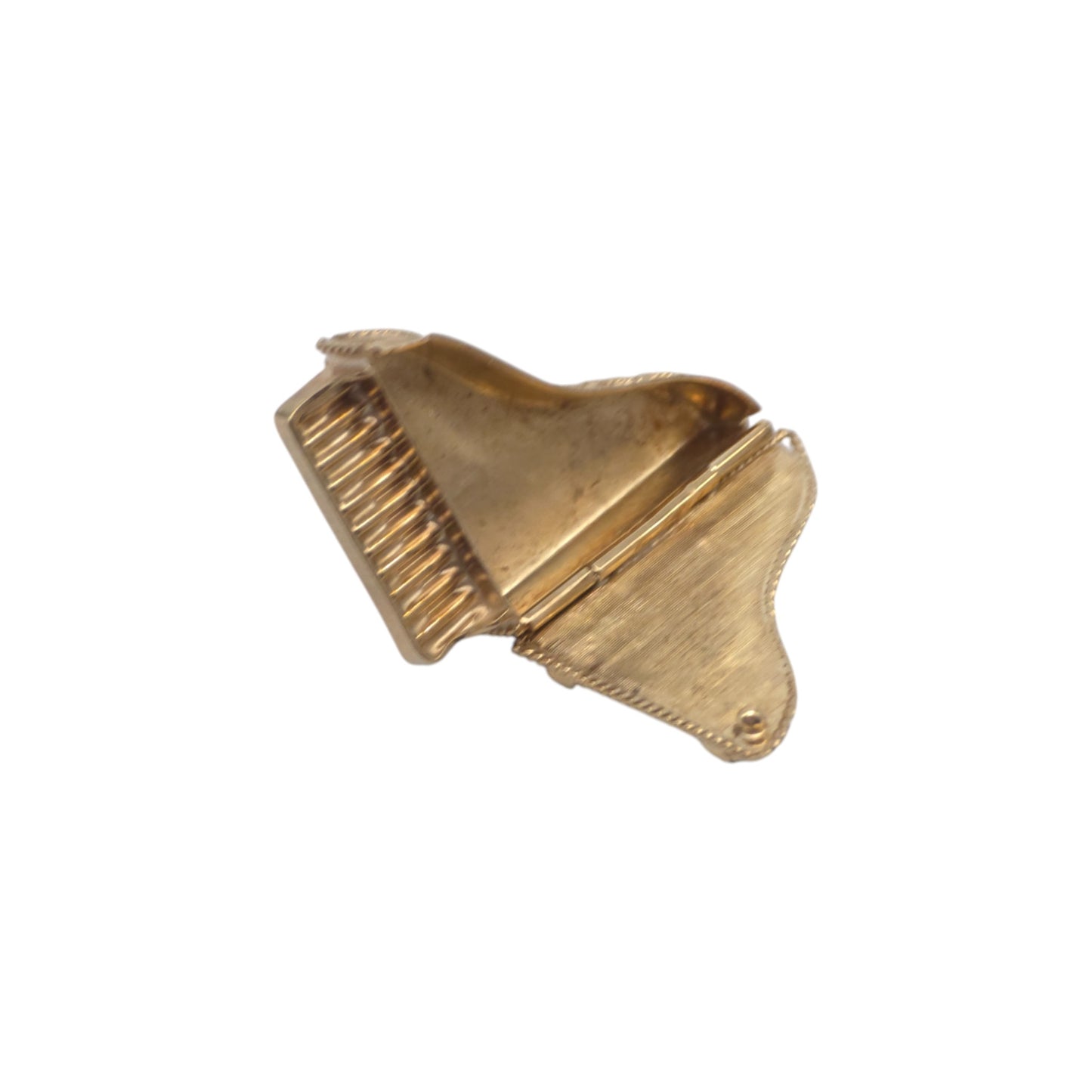 9ct 375 Yellow Gold Grand Piano Opening Charm c.1973 L 2.4 cm 4.3 g.