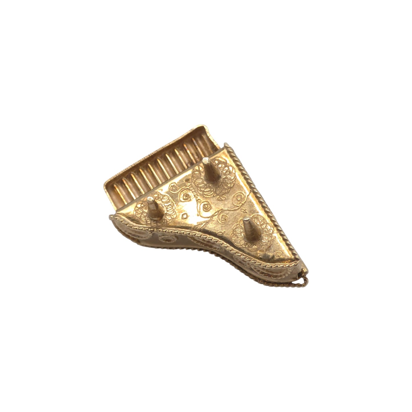 9ct 375 Yellow Gold Grand Piano Opening Charm c.1973 L 2.4 cm 4.3 g.