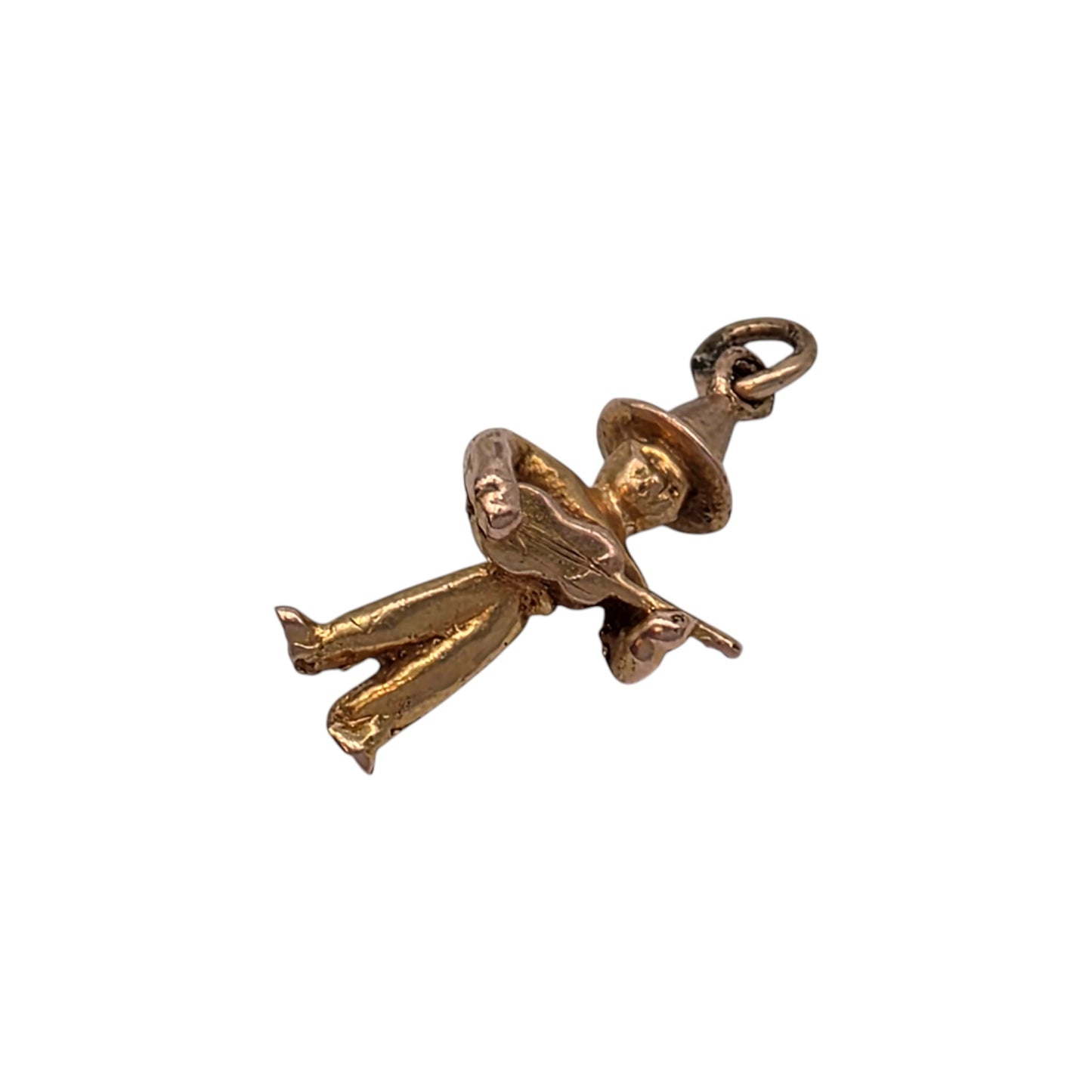 9ct 375 Yellow Gold Guitar Player Charm 1947 L 1.5 cm 1.3 g.