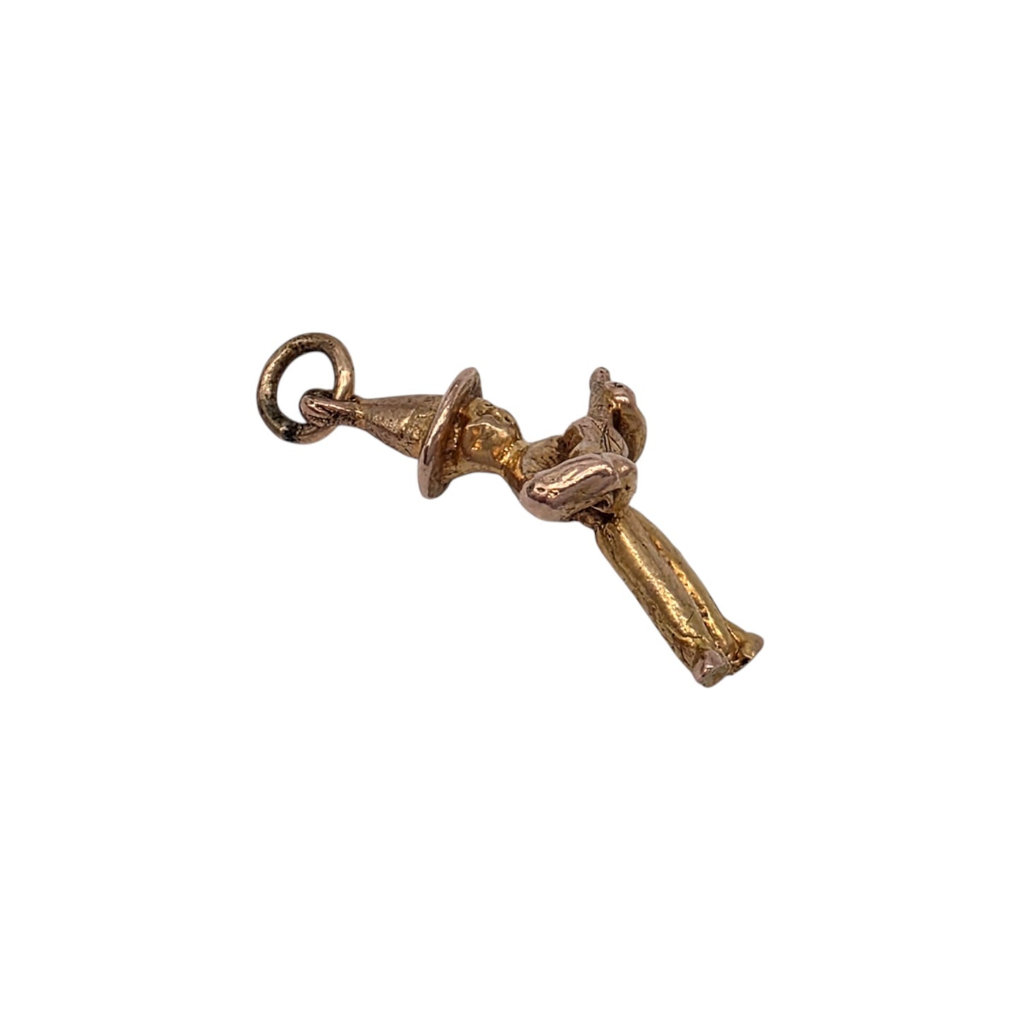 9ct 375 Yellow Gold Guitar Player Charm 1947 L 1.5 cm 1.3 g.