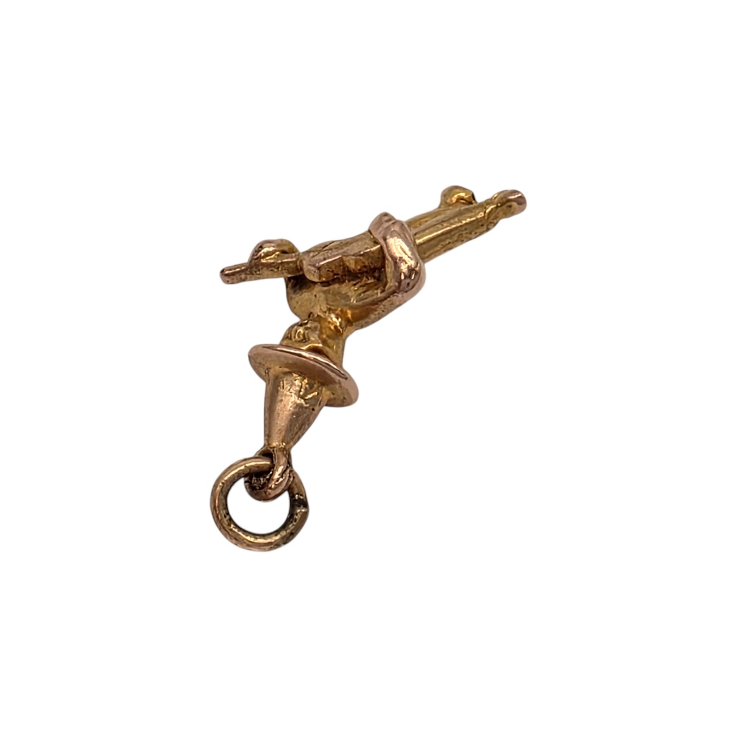 9ct 375 Yellow Gold Guitar Player Charm 1947 L 1.5 cm 1.3 g.
