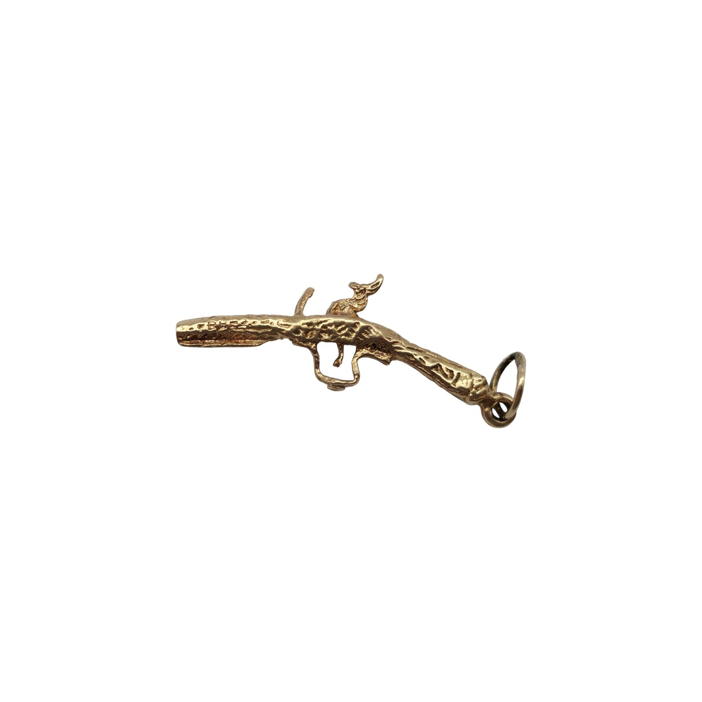 9ct 375 Yellow Gold Gun Charm 1964 L 2.3 cm 1.9 g.