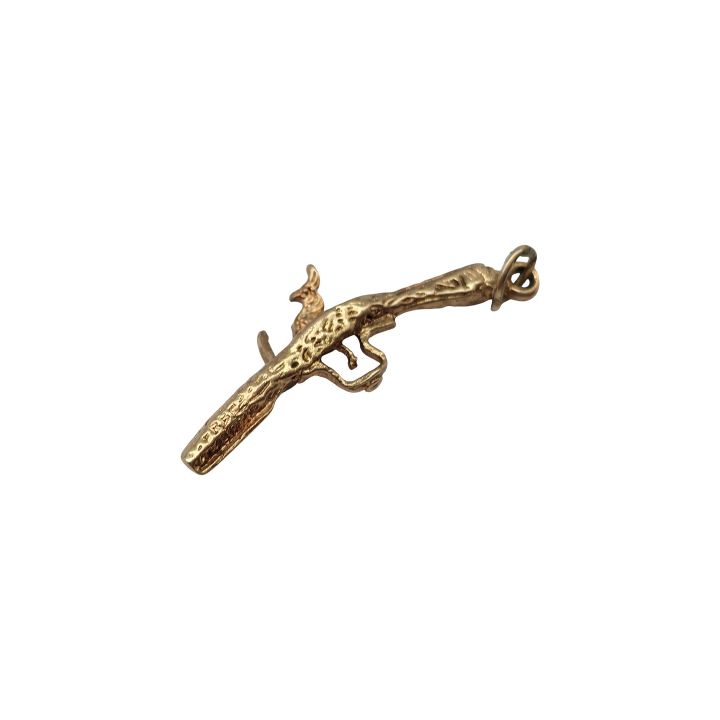 9ct 375 Yellow Gold Gun Charm 1964 L 2.3 cm 1.9 g.