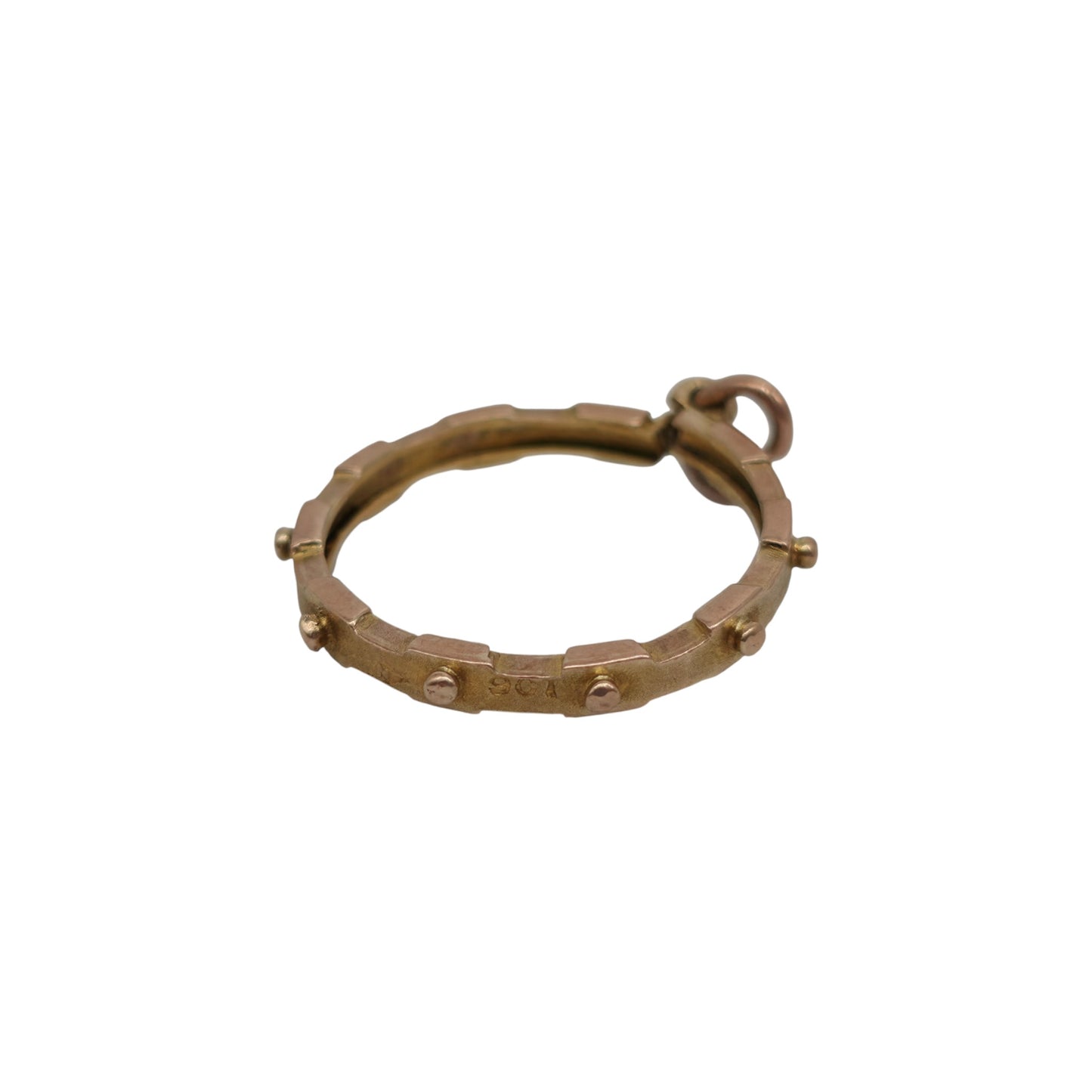 Antique 9ct Rose Gold Half Sovereign Coin Mount Pendant c.1900 L 2.1 cm 1.8 g.