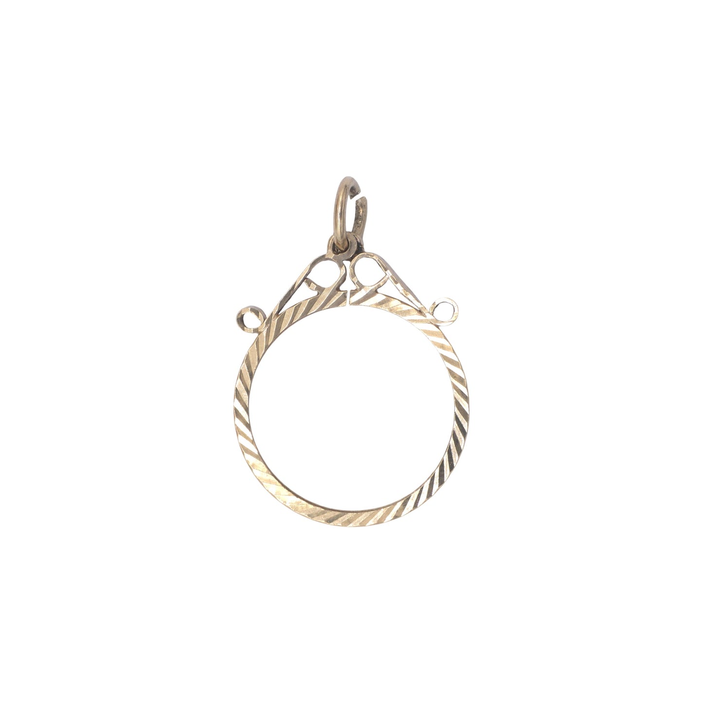 9ct 375 Yellow Gold Half-Sovereign Coin Mount Pendant 1972 L 2.3 cm 1.3 g.
