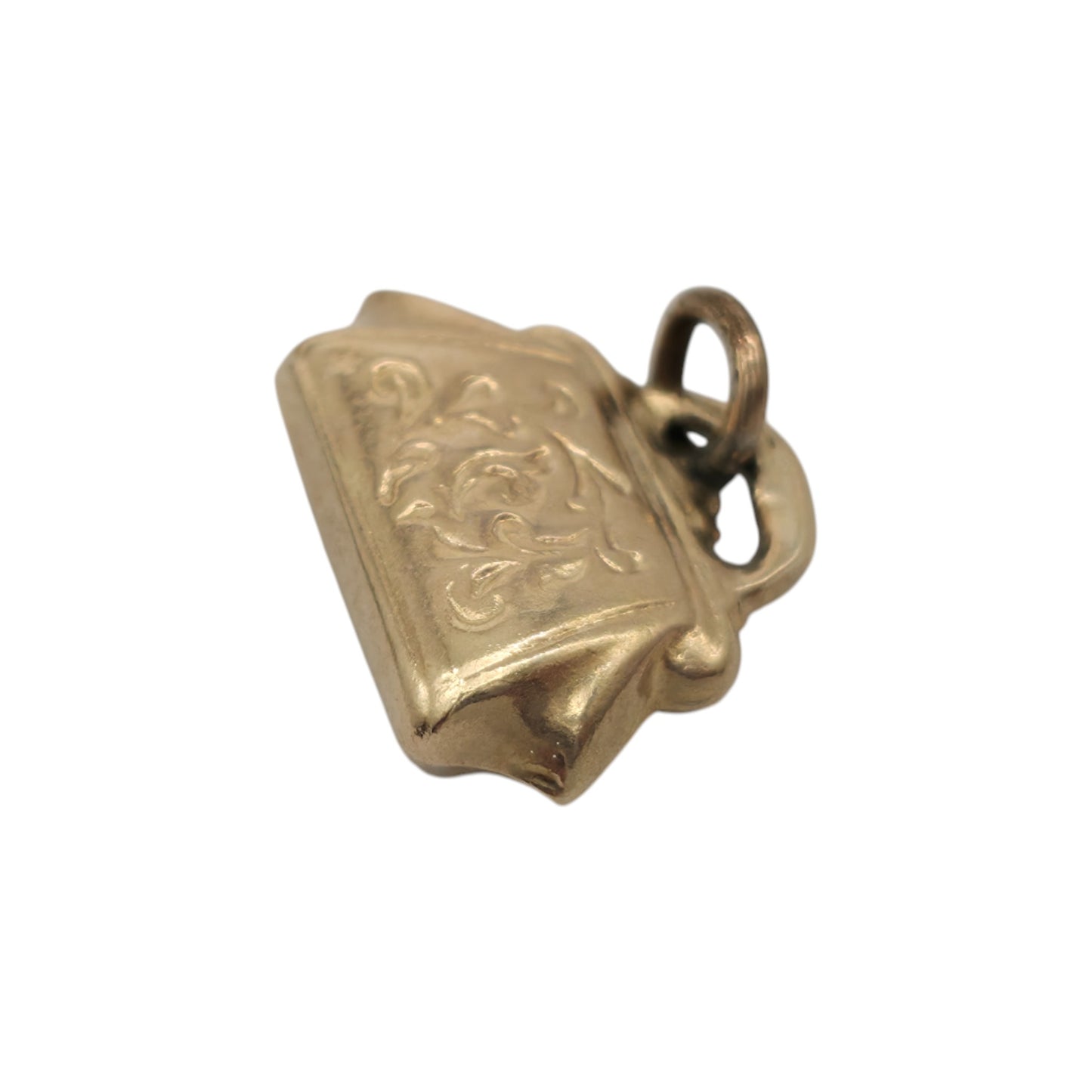 9ct 375 Yellow Gold Handbag Charm 1965 L 1.3 cm 0.6 g.