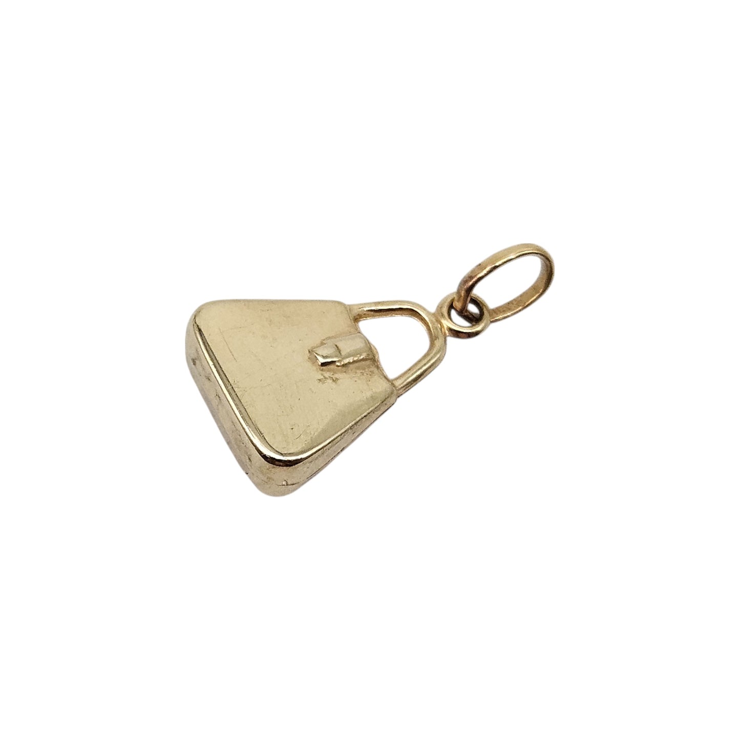 9ct 375 Yellow Gold & Enamel Handbag Charm L 1.2 cm 0.4 g.