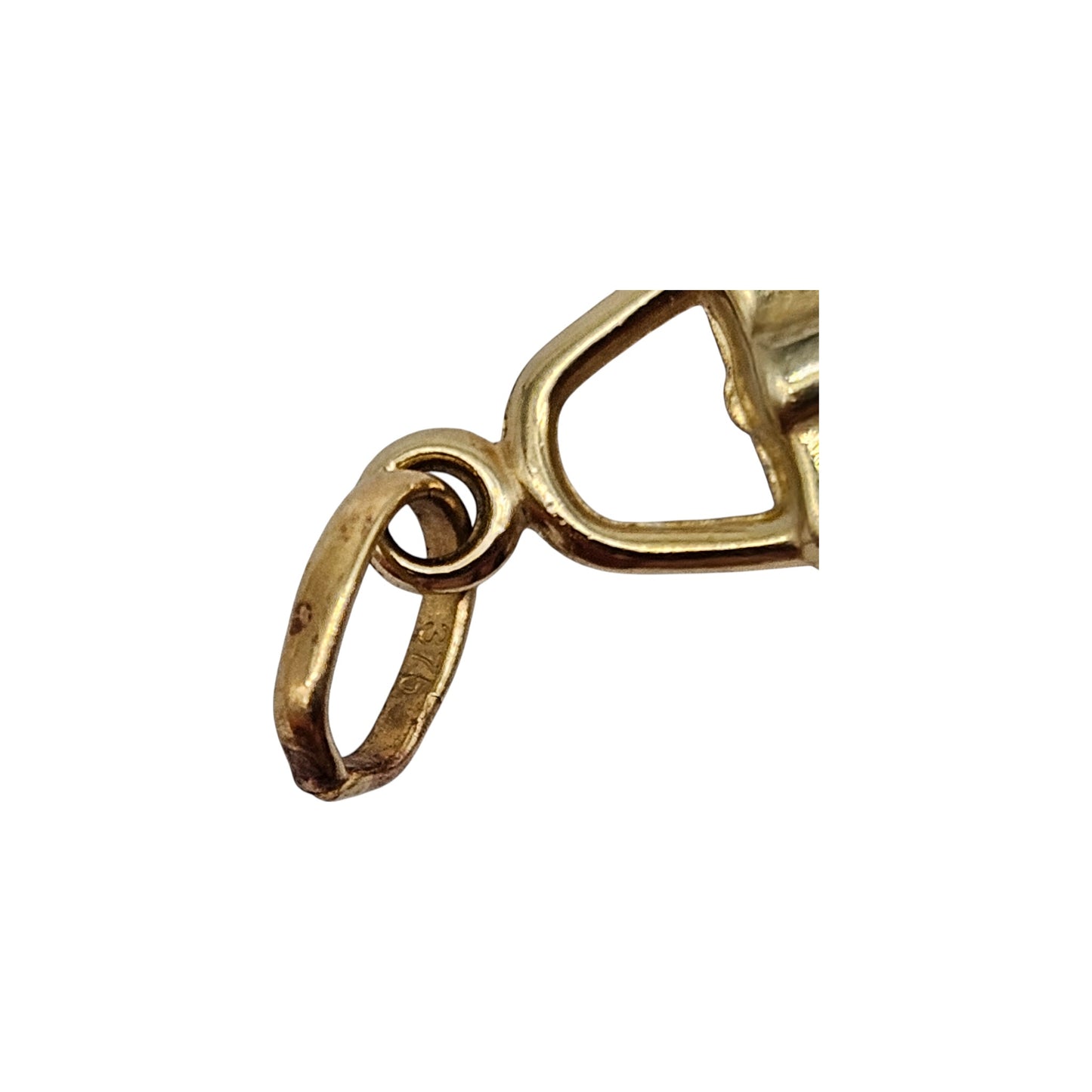 9ct 375 Yellow Gold & Enamel Handbag Charm L 1.2 cm 0.4 g.