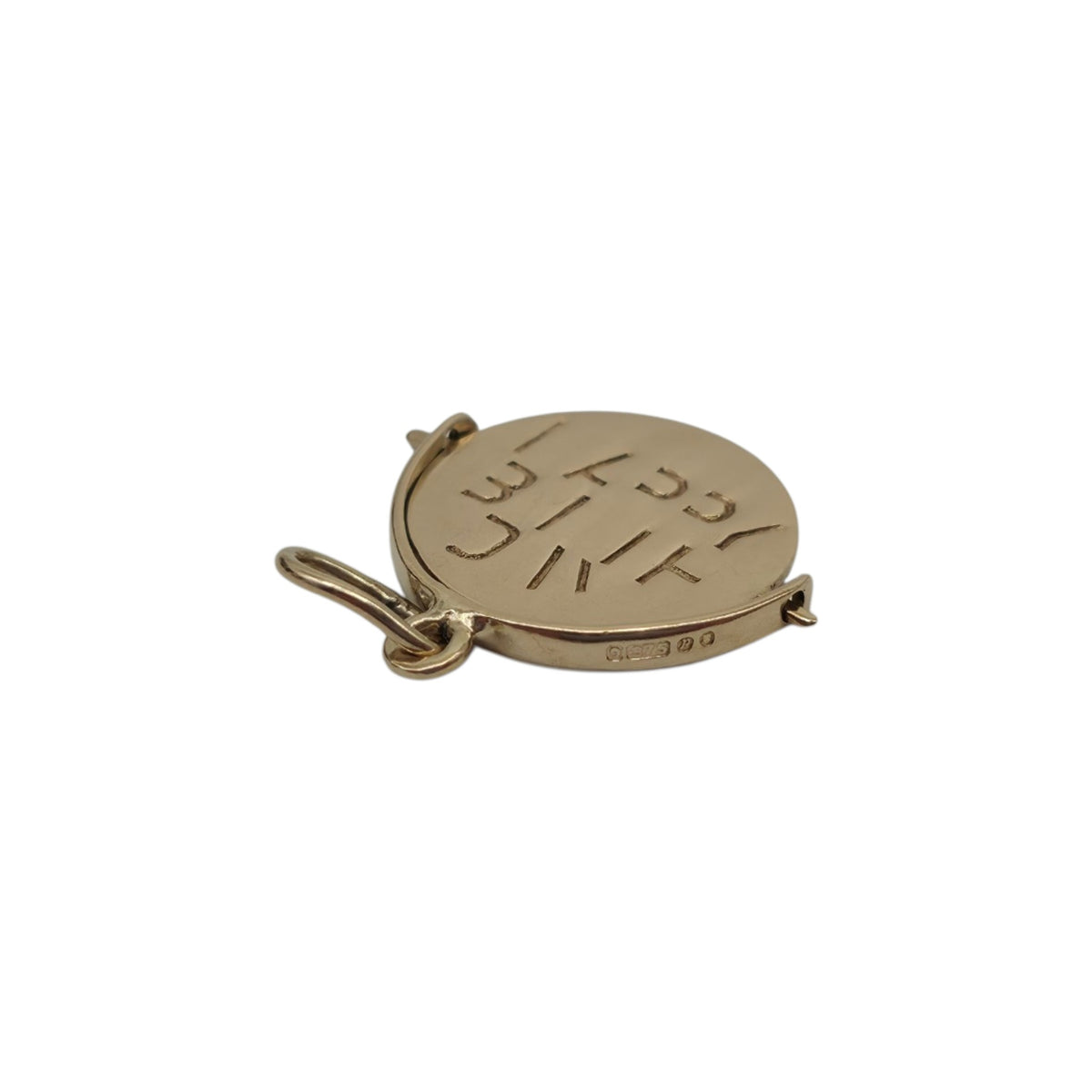 9ct 375 Yellow Gold "Happy Birthday" Spinner Charm 1970 L 1.4 cm 1.0 g.
