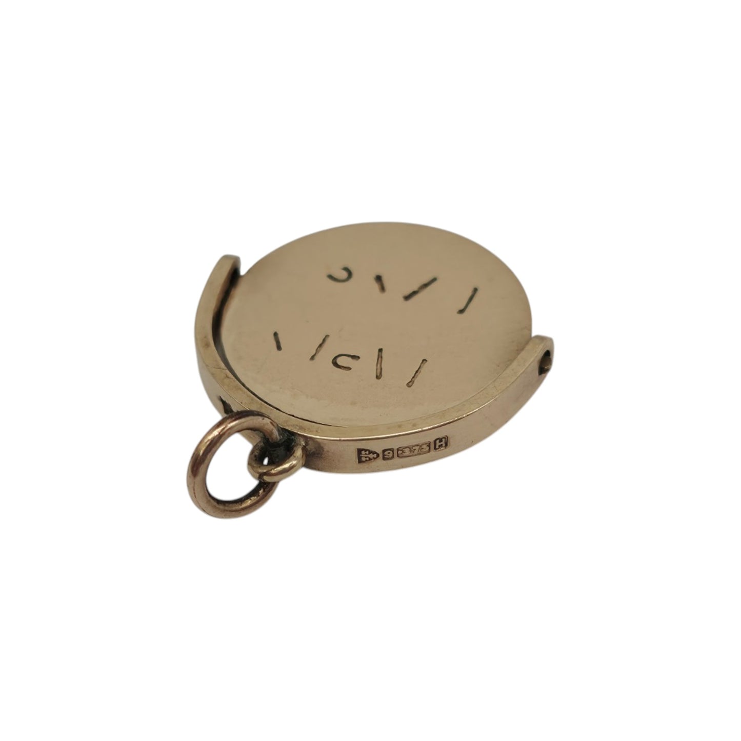 Chester 9ct 375 Yellow Gold "Happy Days" Spinner Charm 1958 L 1.4 cm 1.1 g.