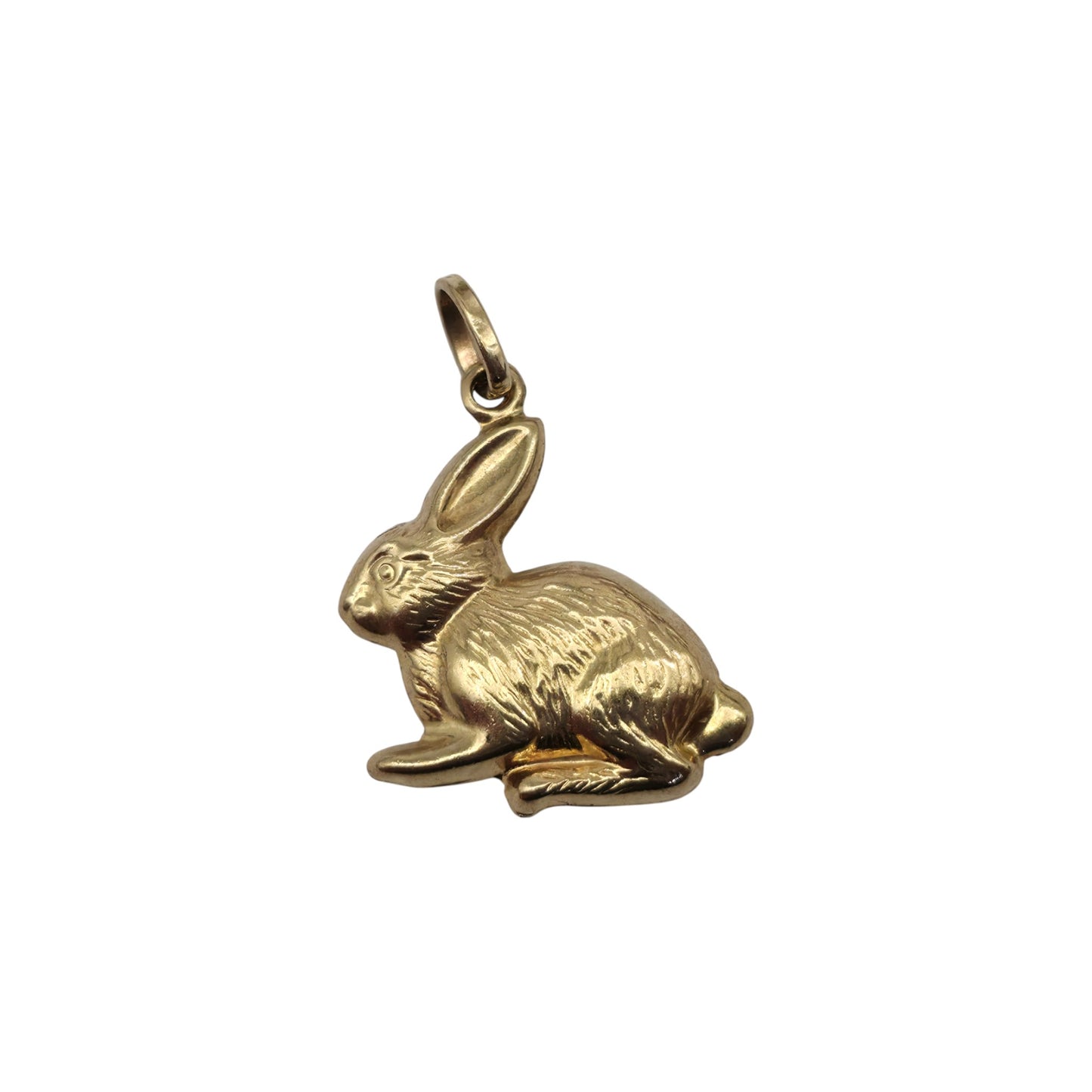 9ct Yellow Gold Hare Charm L 1.5 cm 0.7 g.
