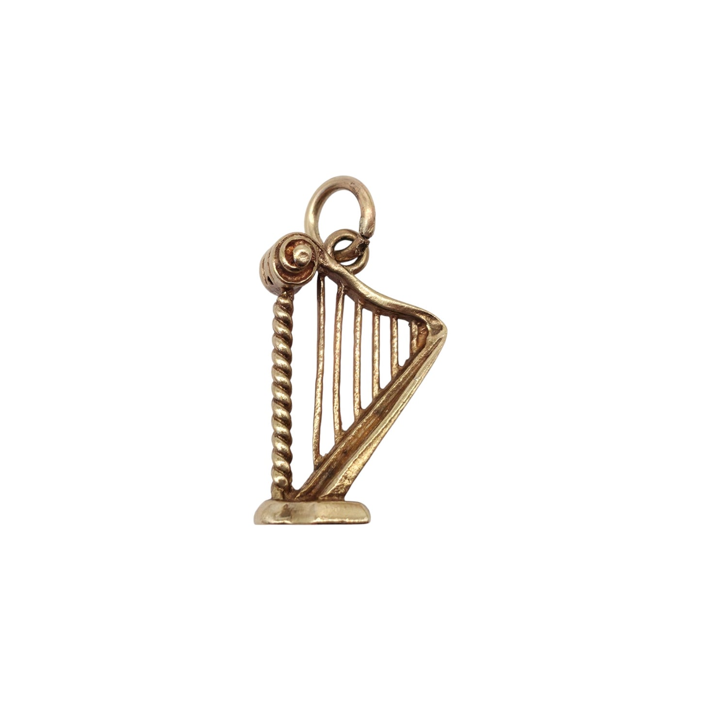 9ct 375 Yellow Gold Harp Charm 1973