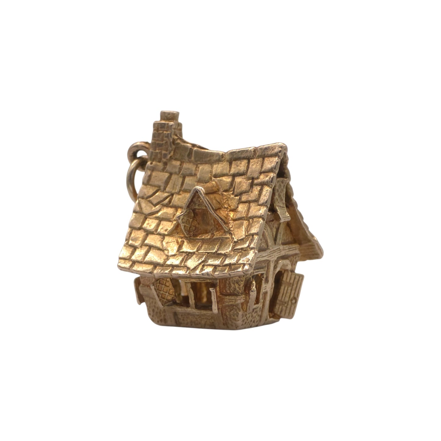 Heavy 9ct 375 Yellow Gold Haunted House Opening Charm 1970 L 1.9 cm 7.0 g.