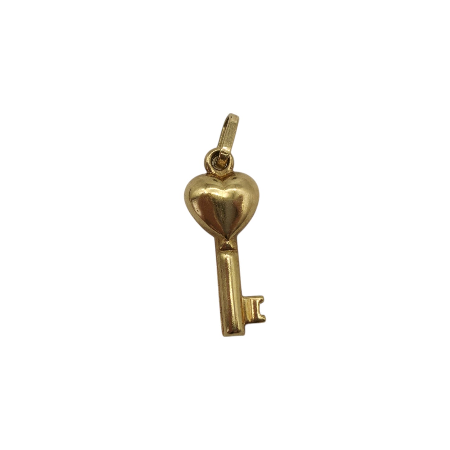 9ct Yellow Gold Love Key Charm L 1.4 cm 0.3 g.