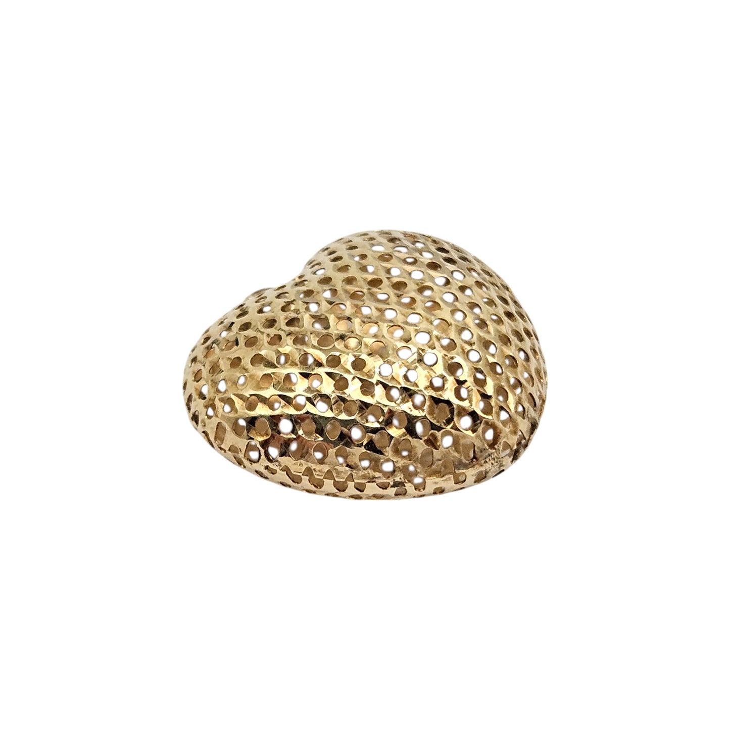 9ct 375 Yellow Gold Heart Pendant L 1.8 cm 1.1 g.