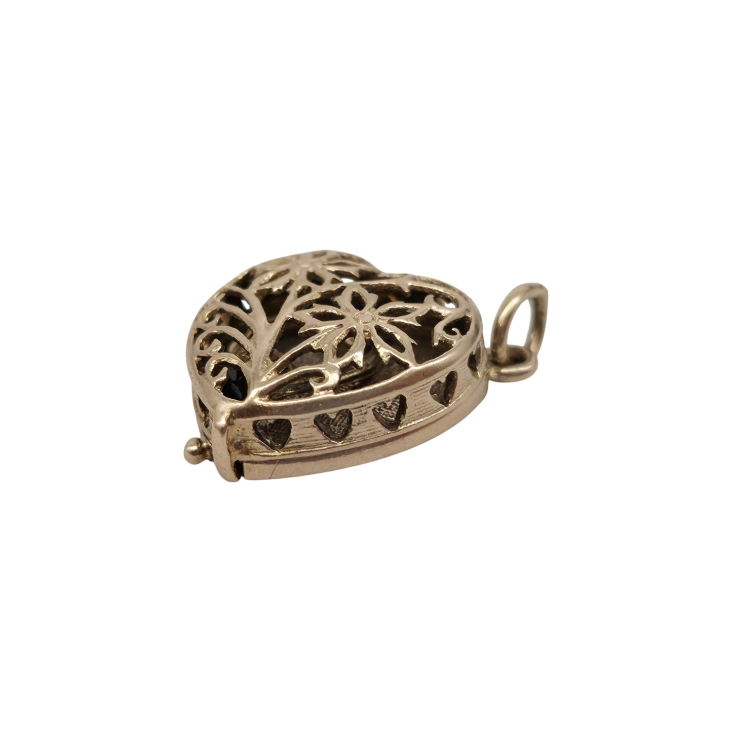 9ct 375 Yellow Gold Ring Box Opening Charm 1966 L 1.8 cm 3.6 g.
