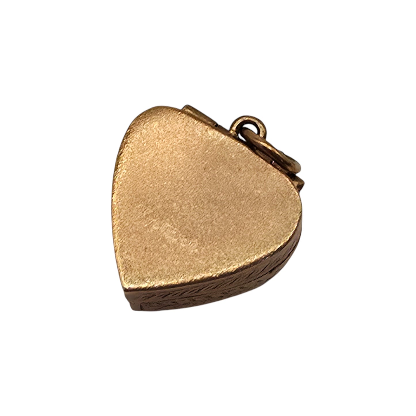 9ct 375 Yellow Gold Heart Ring Box Opening Charm c.1960's L 1.5 cm 4.9 g.