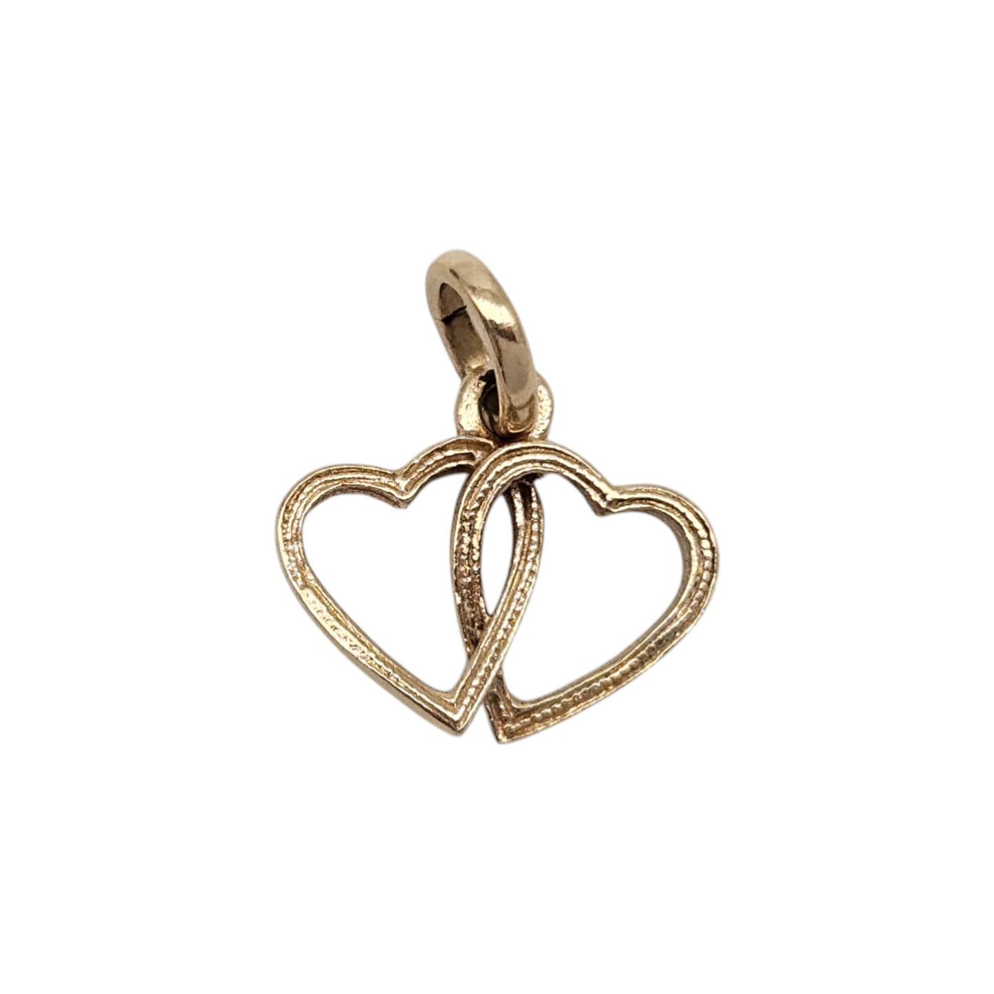 9ct 375 Yellow Gold Heart Charm c.1970 L 1.4 cm 0.7 g.