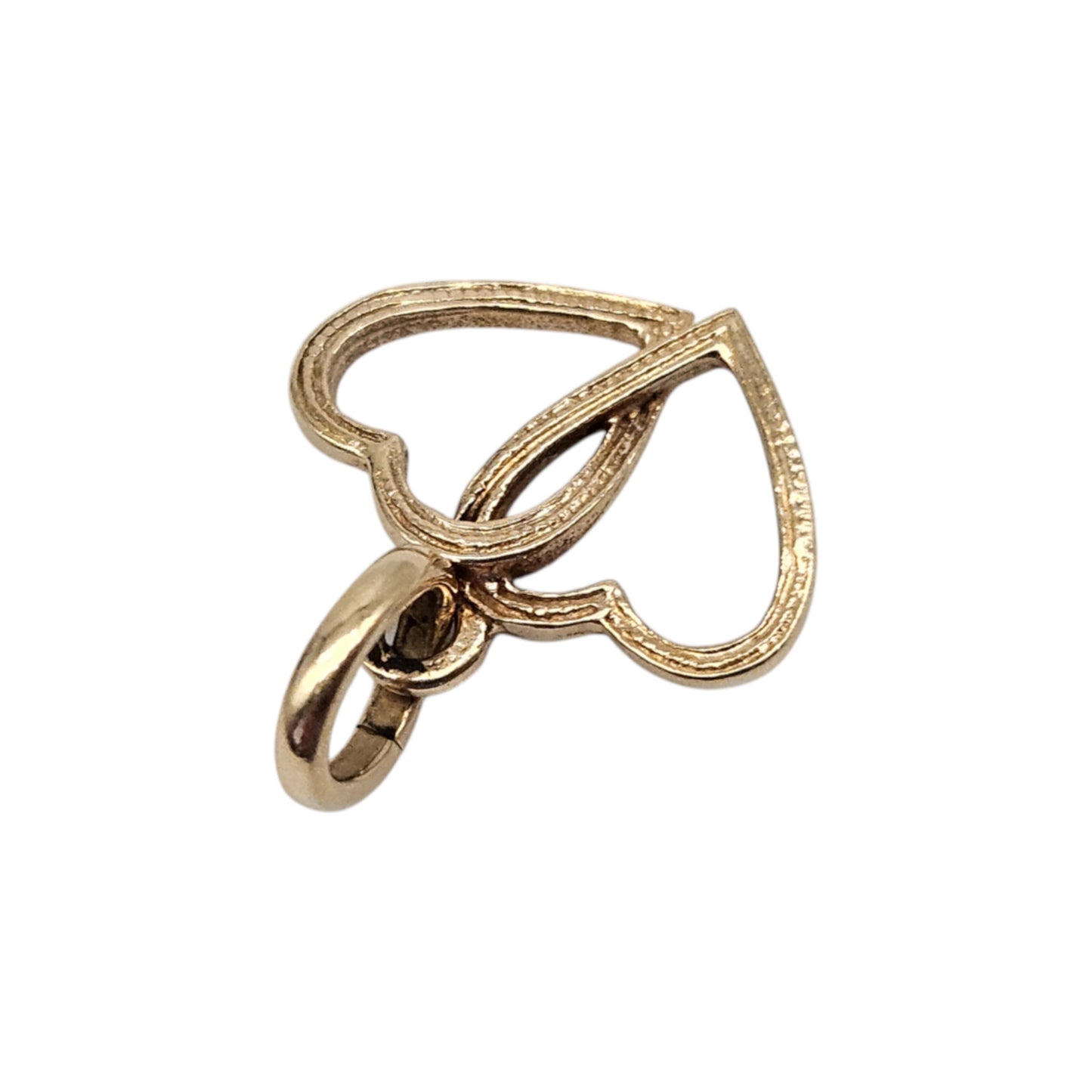 9ct 375 Yellow Gold Heart Charm c.1970 L 1.4 cm 0.7 g.