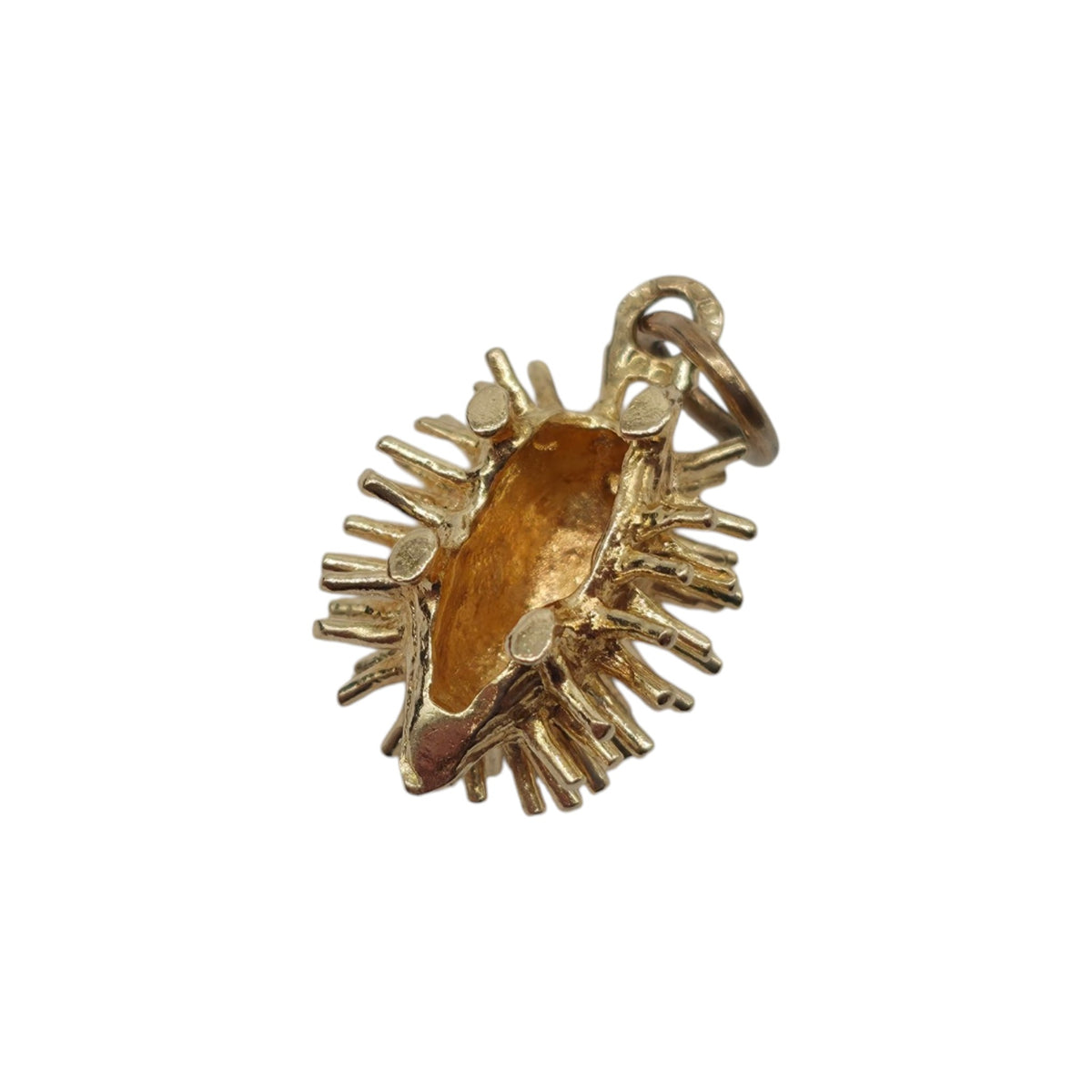 9ct 375 Yellow Gold Hedgehog Charm c.1980 L 1.5 cm 2.6 g.
