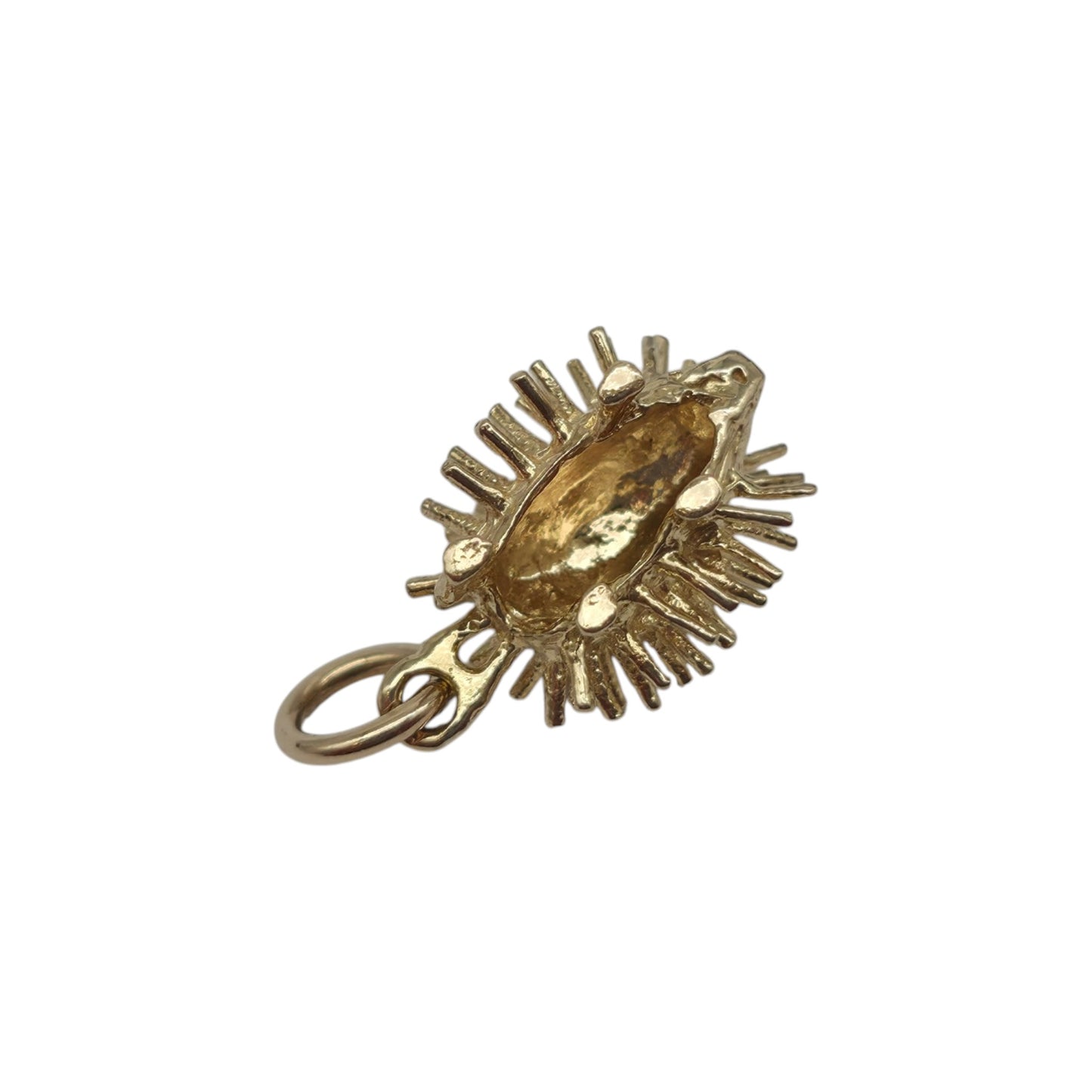 9ct 375 Yellow Gold Hedgehog Charm L 1.4 cm 1.9 g.