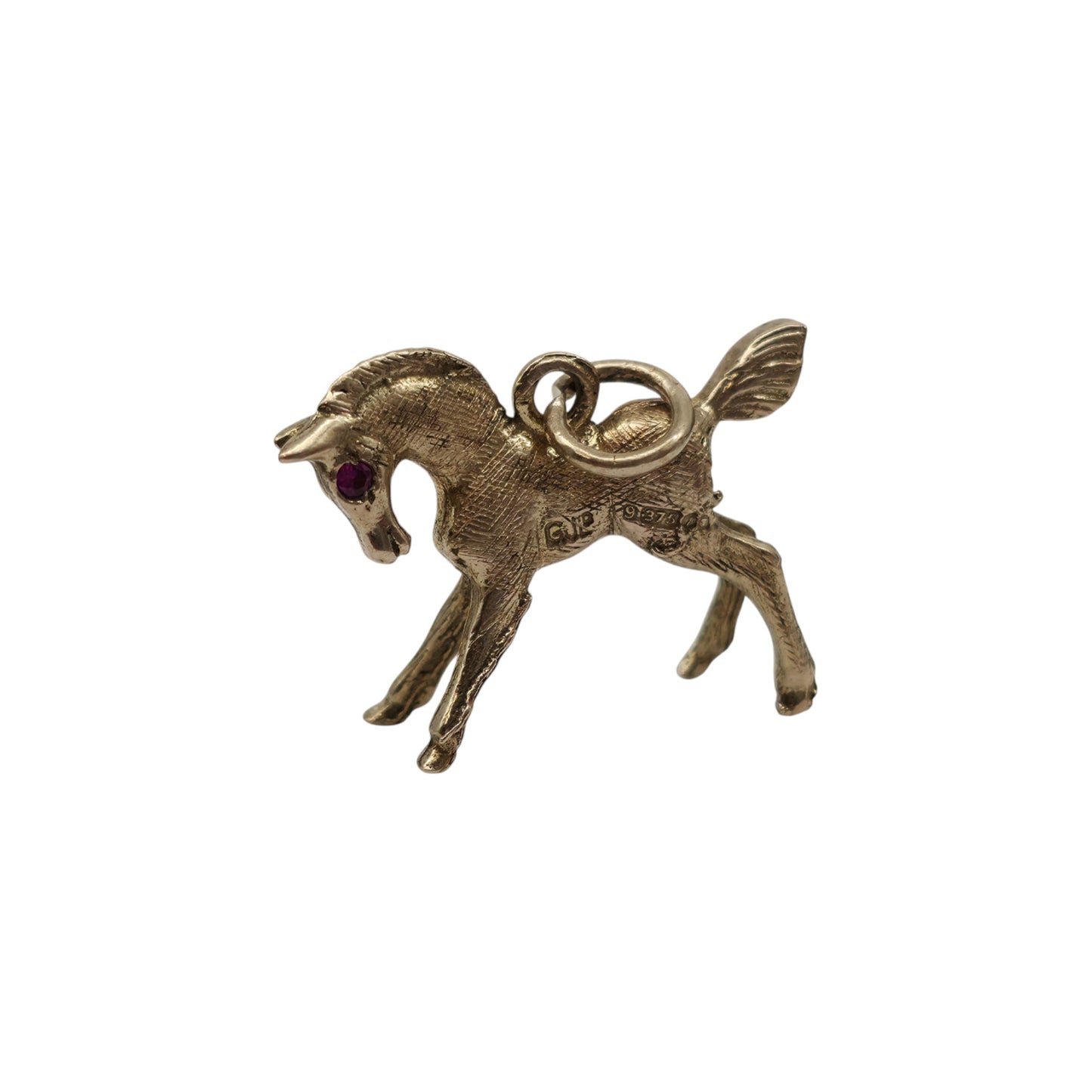 Georg Jensen 9ct 375 Yellow Gold Horse Charm 1966 L 2.0 cm 2.5 g.