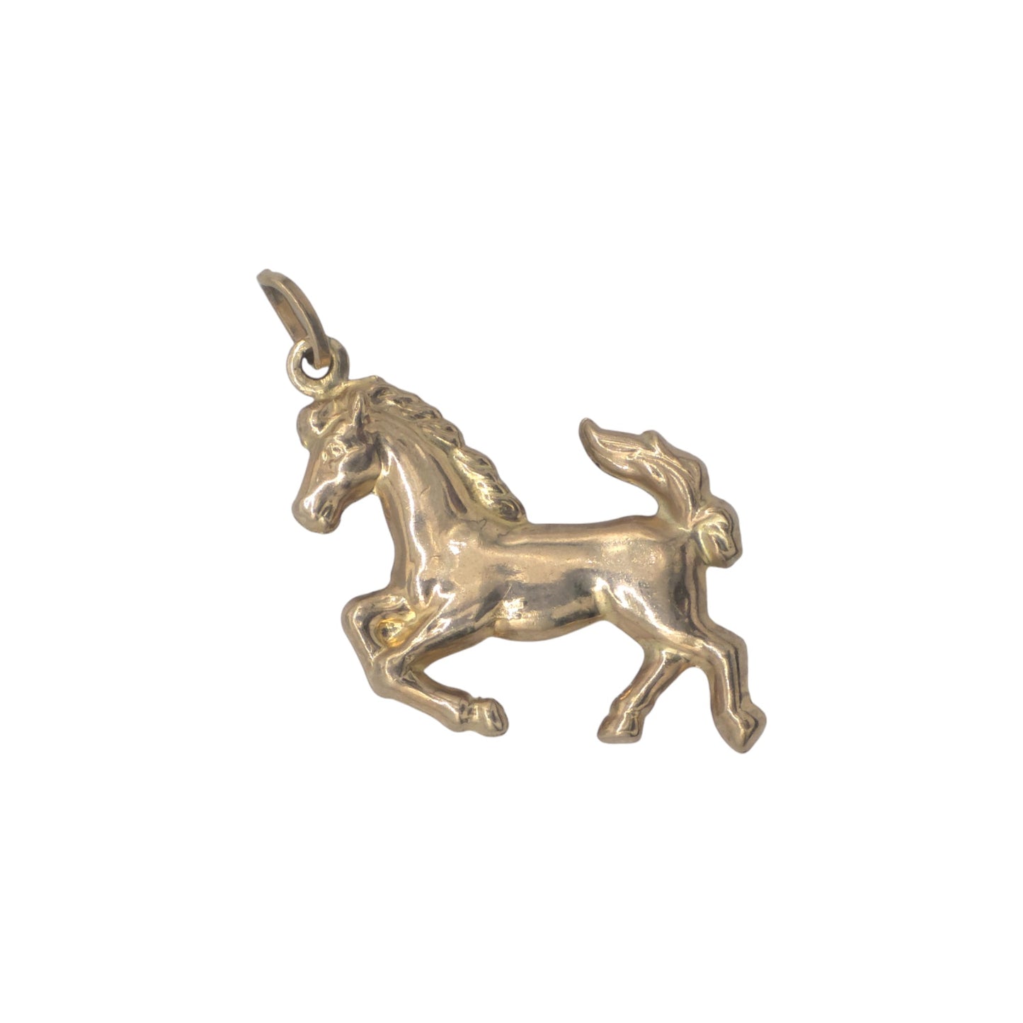 9ct Yellow Gold Horse Charm L 1.9 cm 0.9 g.