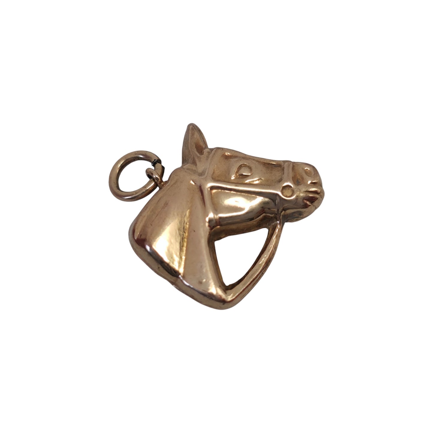 9ct Yellow Gold Horse's Head Charm L 1.1 cm 0.6 g.