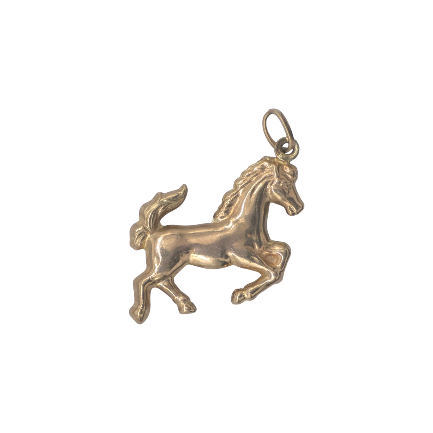 9ct Yellow Gold Horse Charm L 1.9 cm 0.9 g.