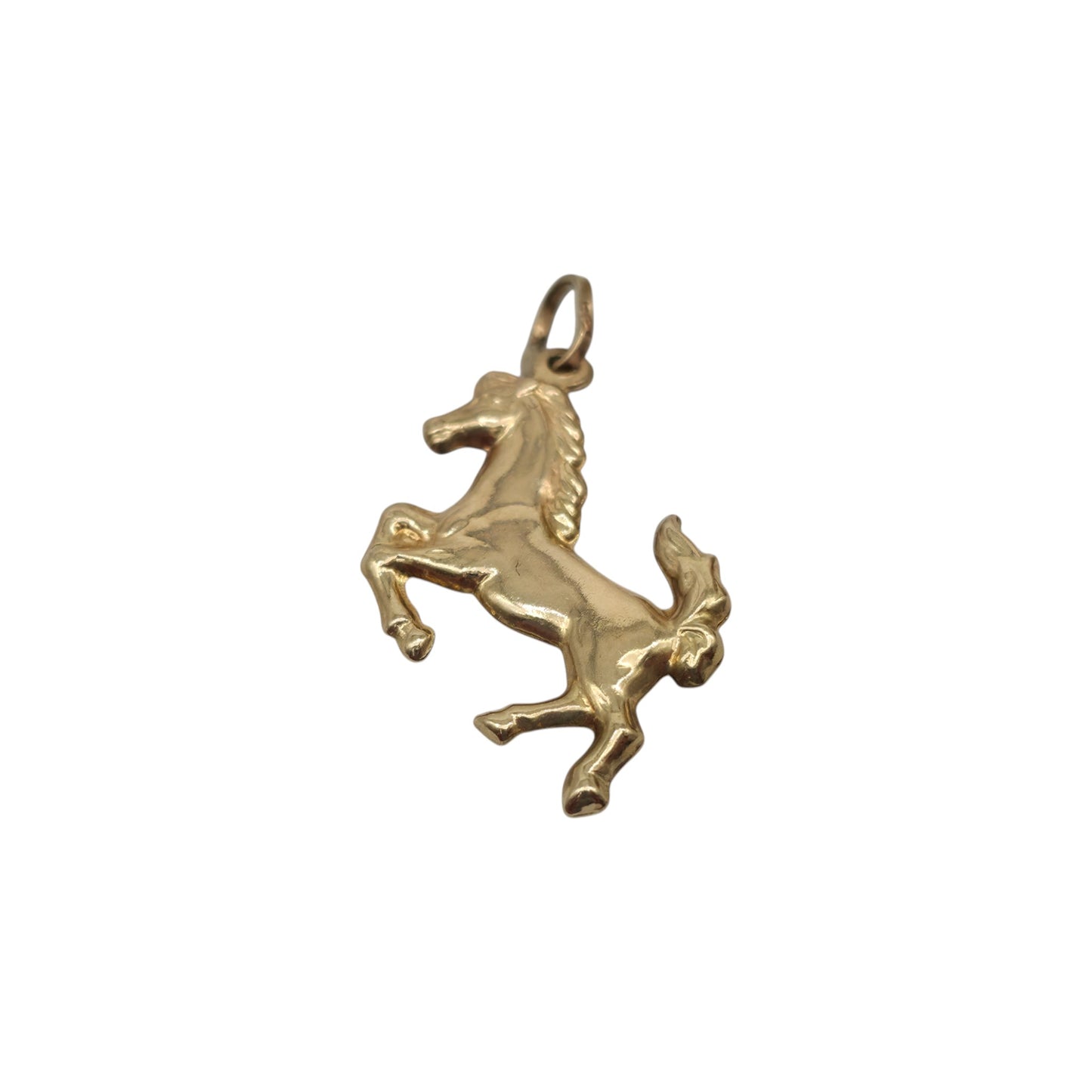 9ct 375 Yellow Gold Horse Charm L 1.9 cm 1.0 g.