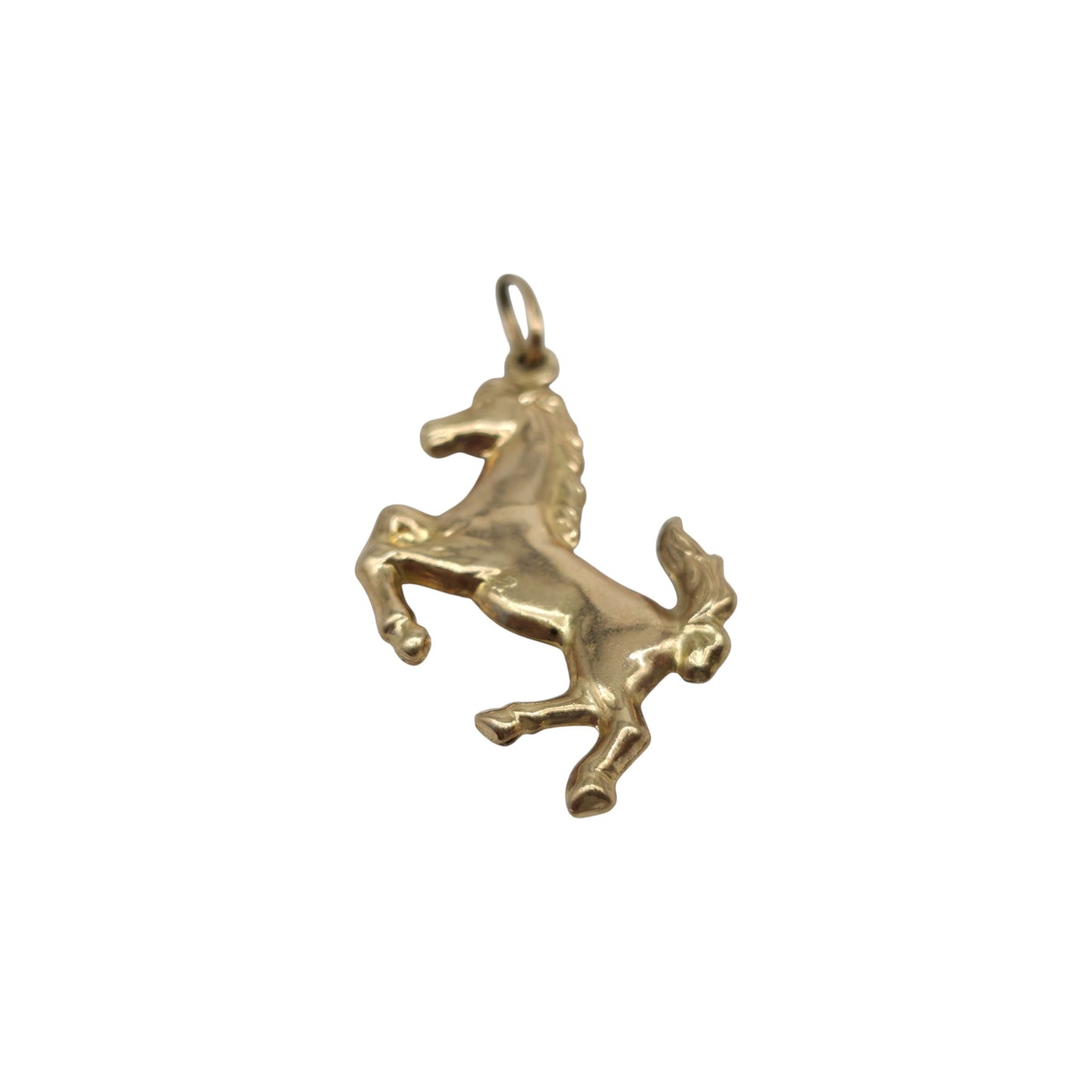 9ct Yellow Gold Horse Charm L 1.9 cm 0.9 g.