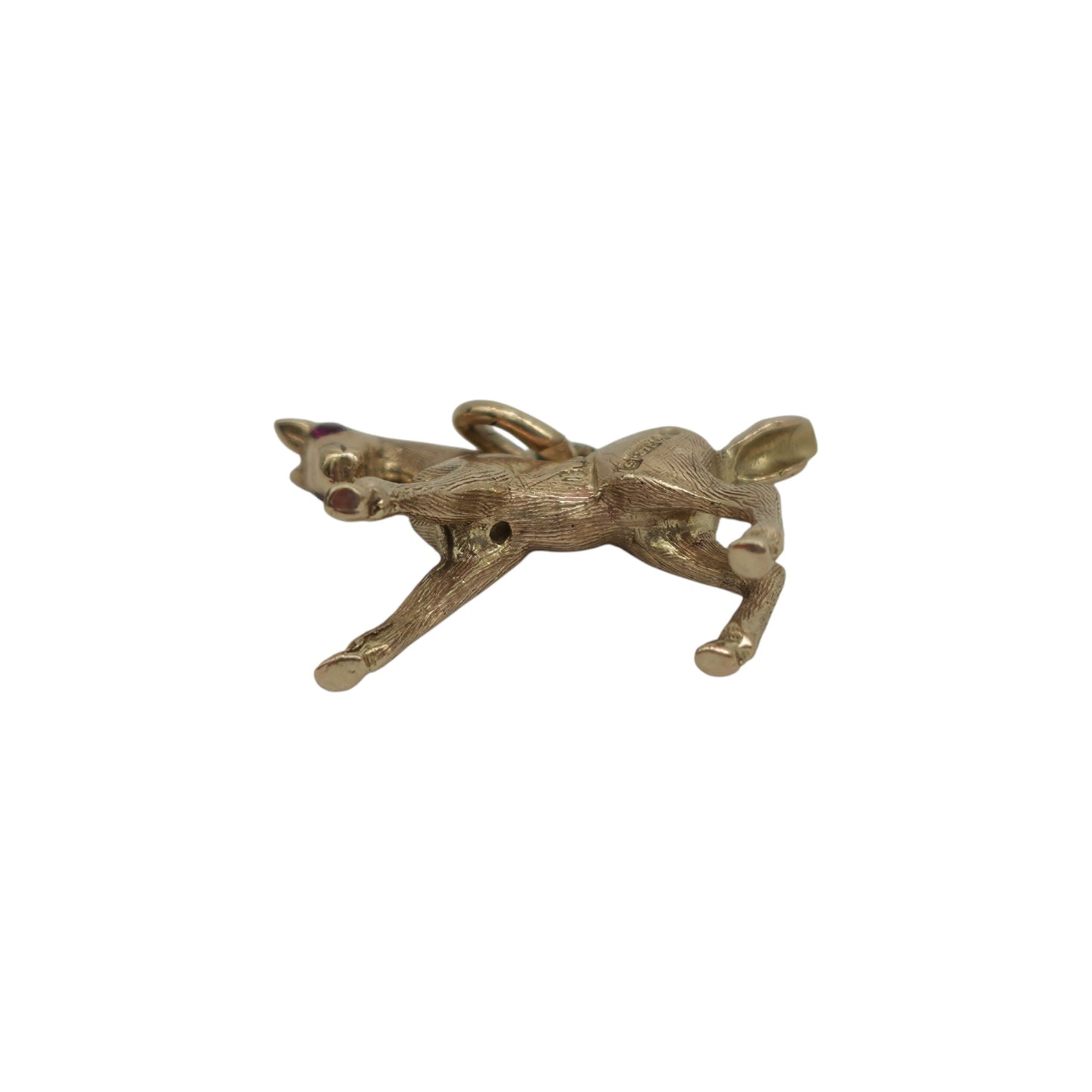 9ct 375 Yellow Gold Horse Charm 1963 L 1.8 cm 2.7 g.