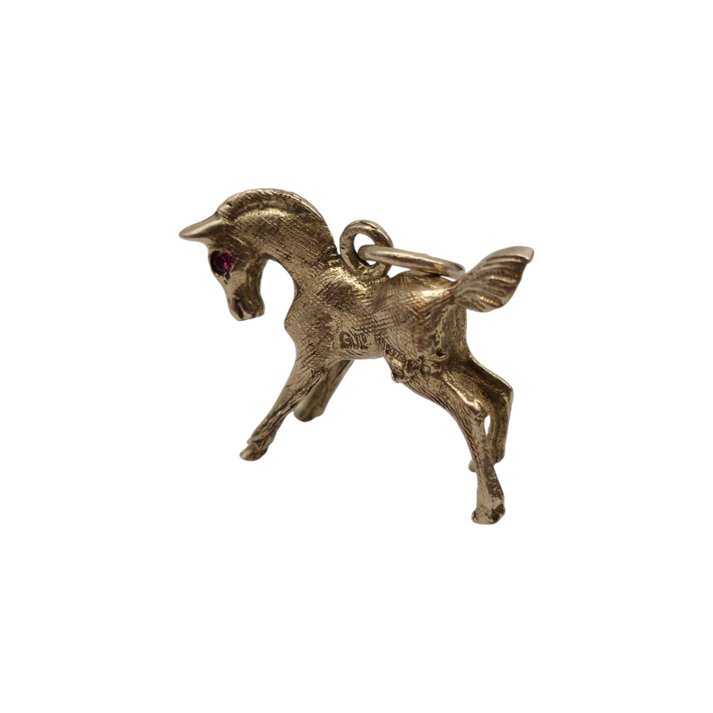 Georg Jensen 9ct 375 Yellow Gold Horse Charm 1966 L 2.0 cm 2.5 g.