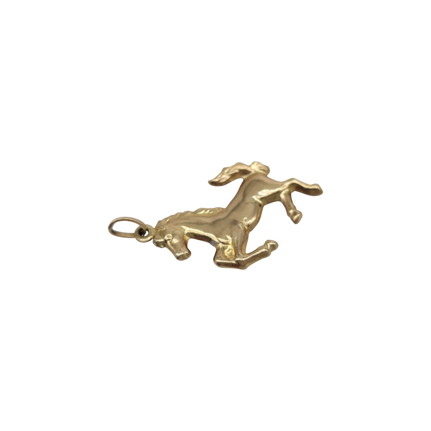 9ct Yellow Gold Horse Charm L 1.9 cm 0.9 g.
