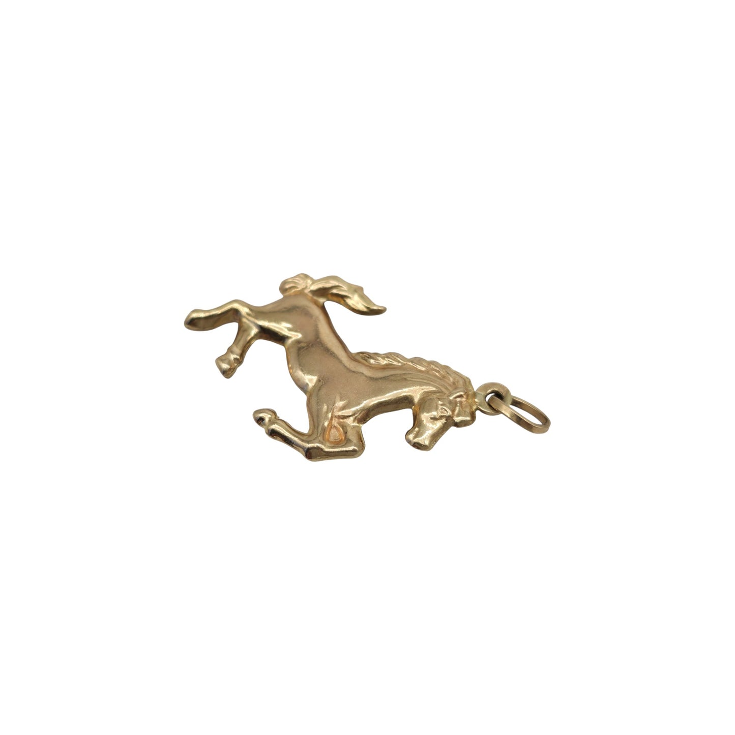 9ct Yellow Gold Horse Charm L 1.9 cm 0.9 g.
