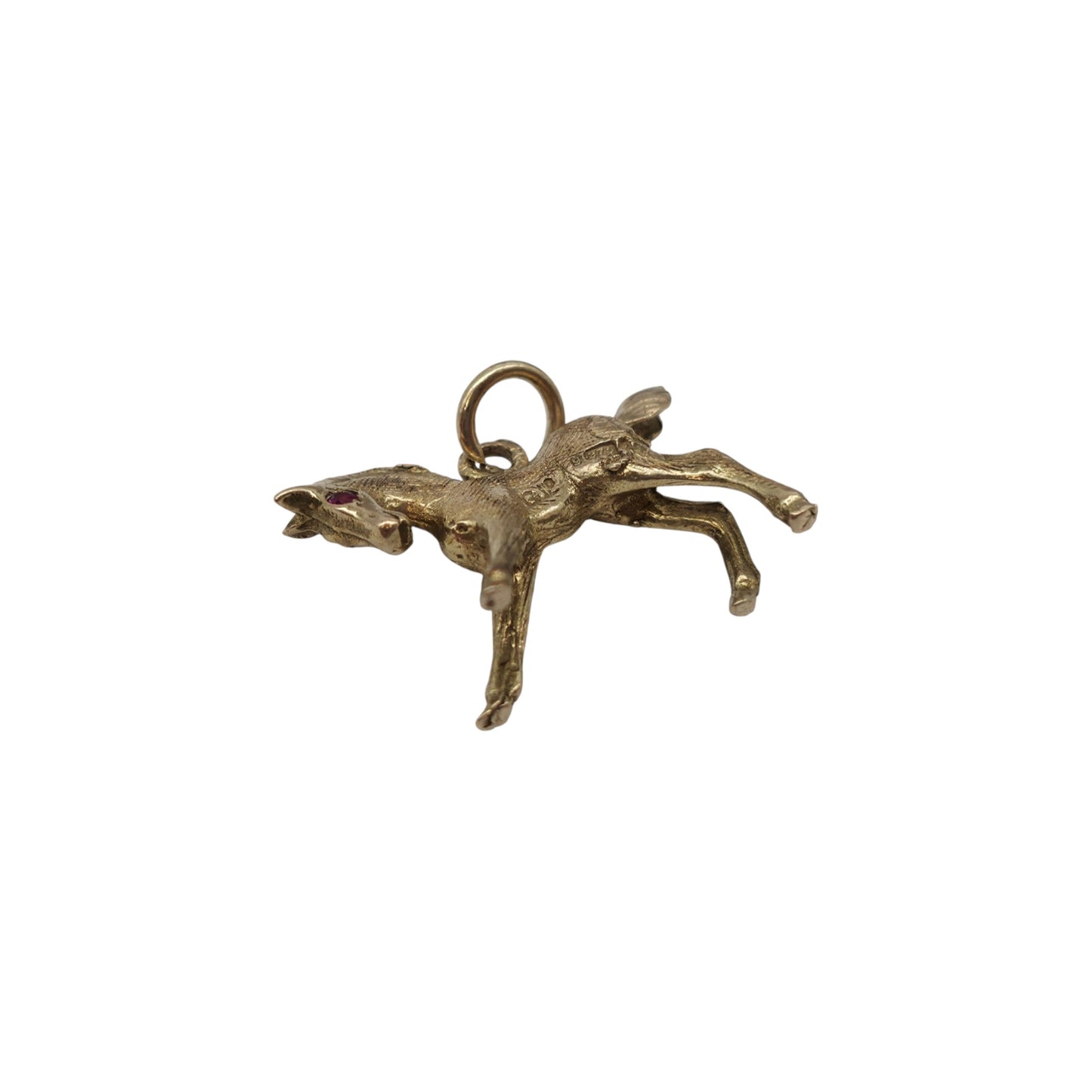 Georg Jensen 9ct 375 Yellow Gold Horse Charm 1966 L 2.0 cm 2.5 g.