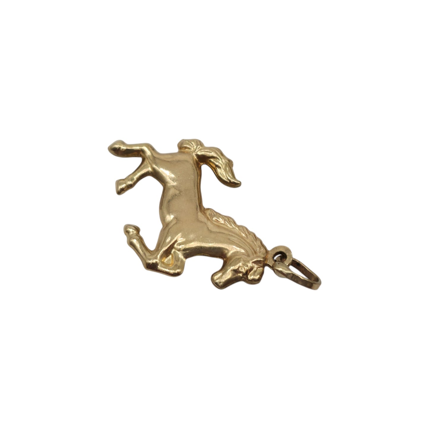 9ct 375 Yellow Gold Horse Charm L 1.9 cm 1.0 g.