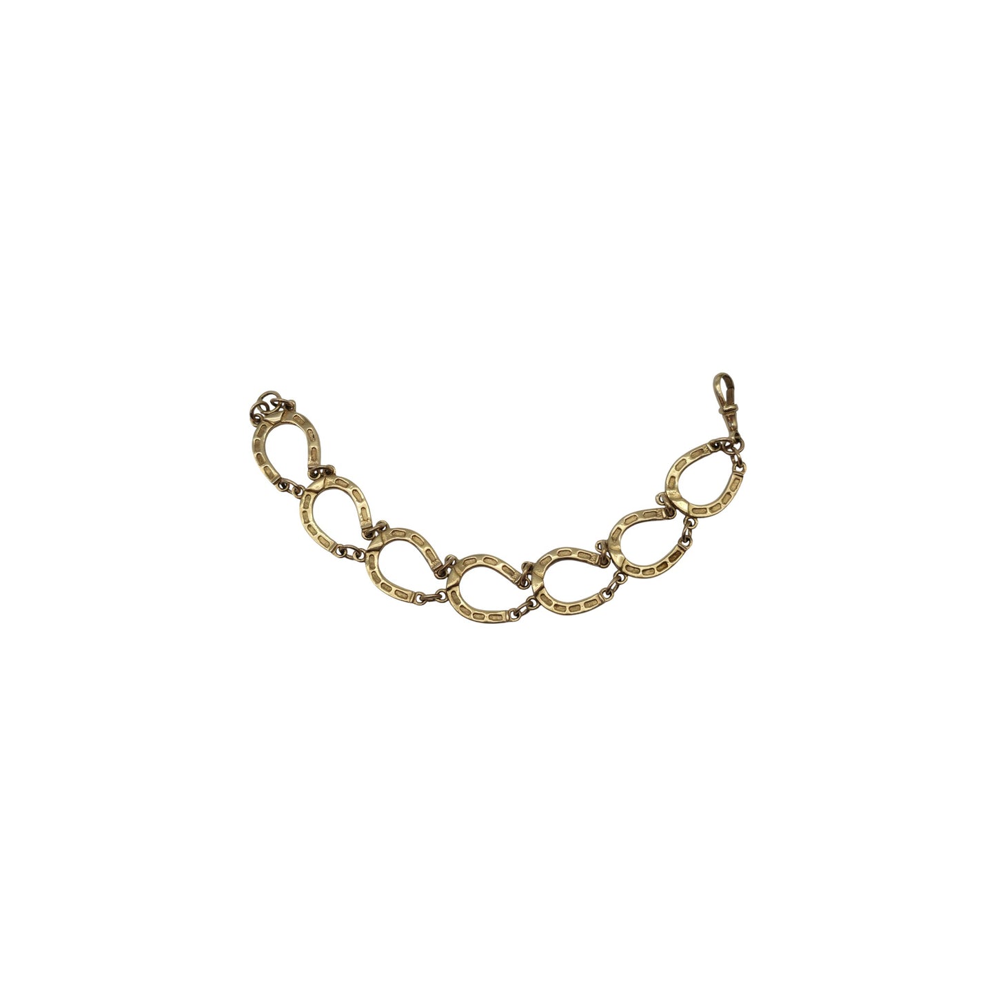 pre-owned 9ct gold Horseshoe Link Bracelet