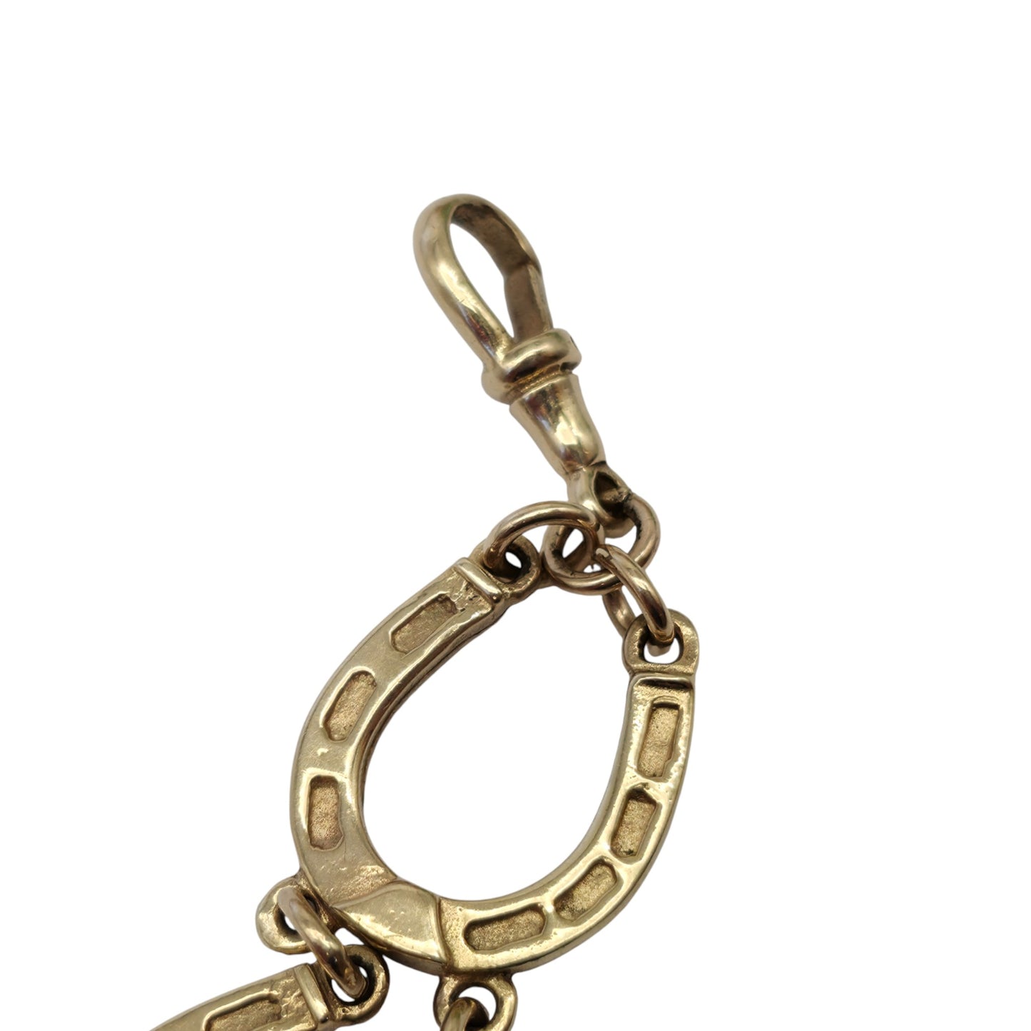 9ct 375 Yellow Gold Horseshoe Bracelet 2000 L 20.4 cm 29.8 g.