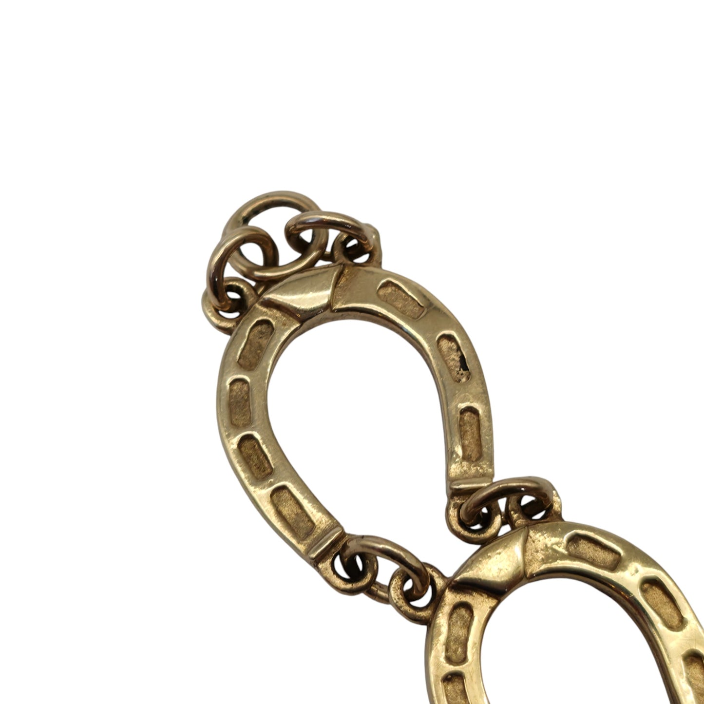 9ct 375 Yellow Gold Horseshoe Bracelet 2000 L 20.4 cm 29.8 g.