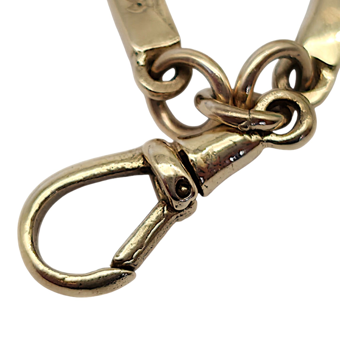 9ct 375 Yellow Gold Horseshoe Bracelet 2000 L 20.4 cm 29.8 g.