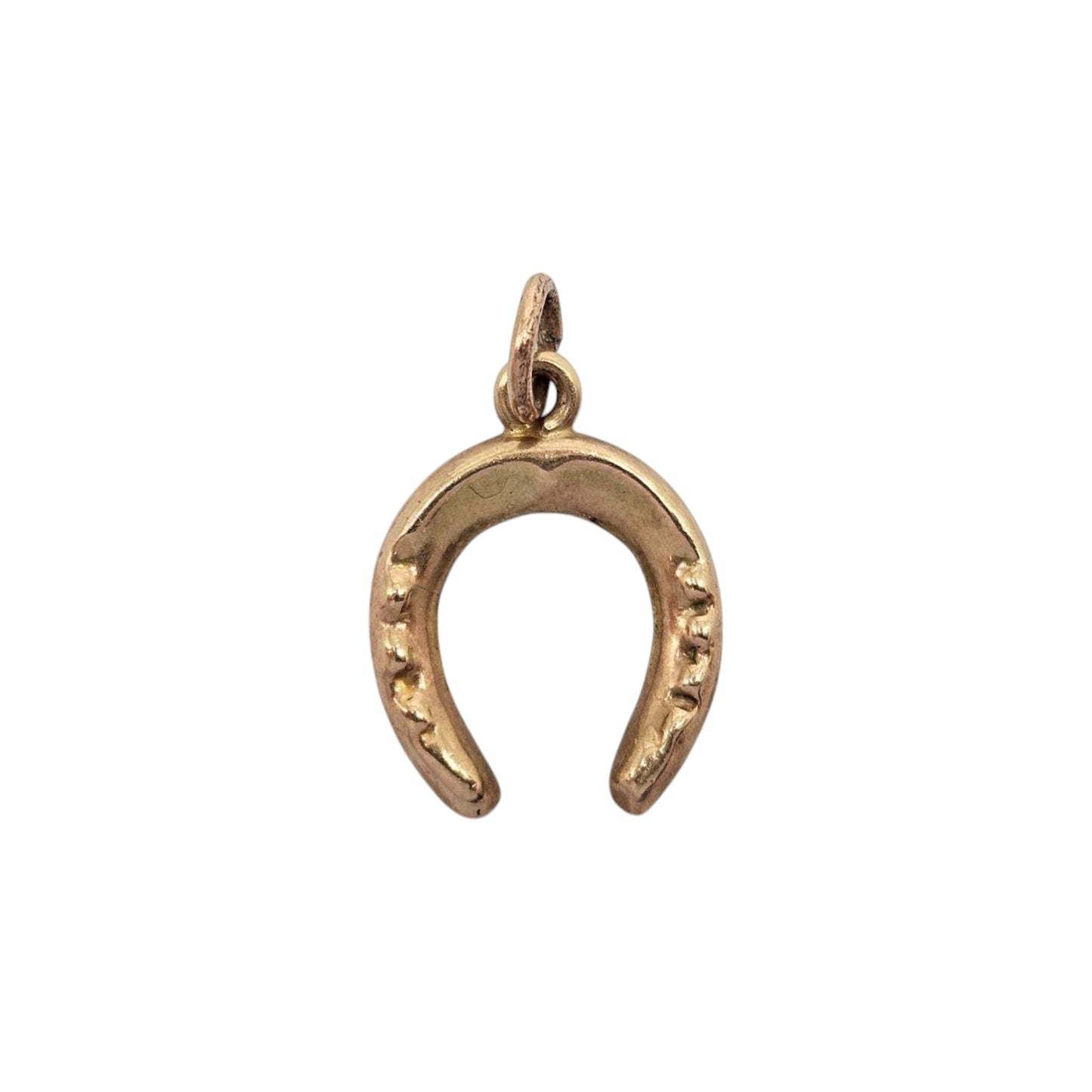 Chester 9ct 375 Yellow Gold Horseshoe Charm 1955 L 1.1 cm 0.3 g.