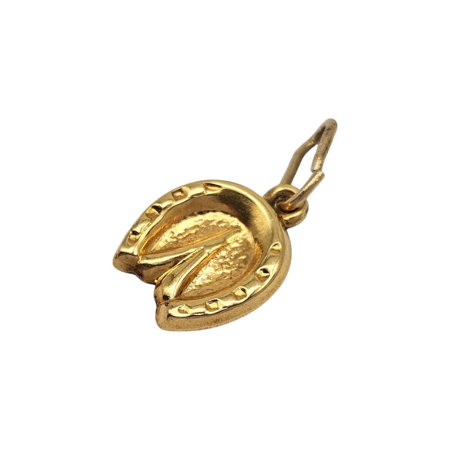 9ct Yellow Gold Horseshoe Charm c.1940's L 1.0 cm 0.7 g.
